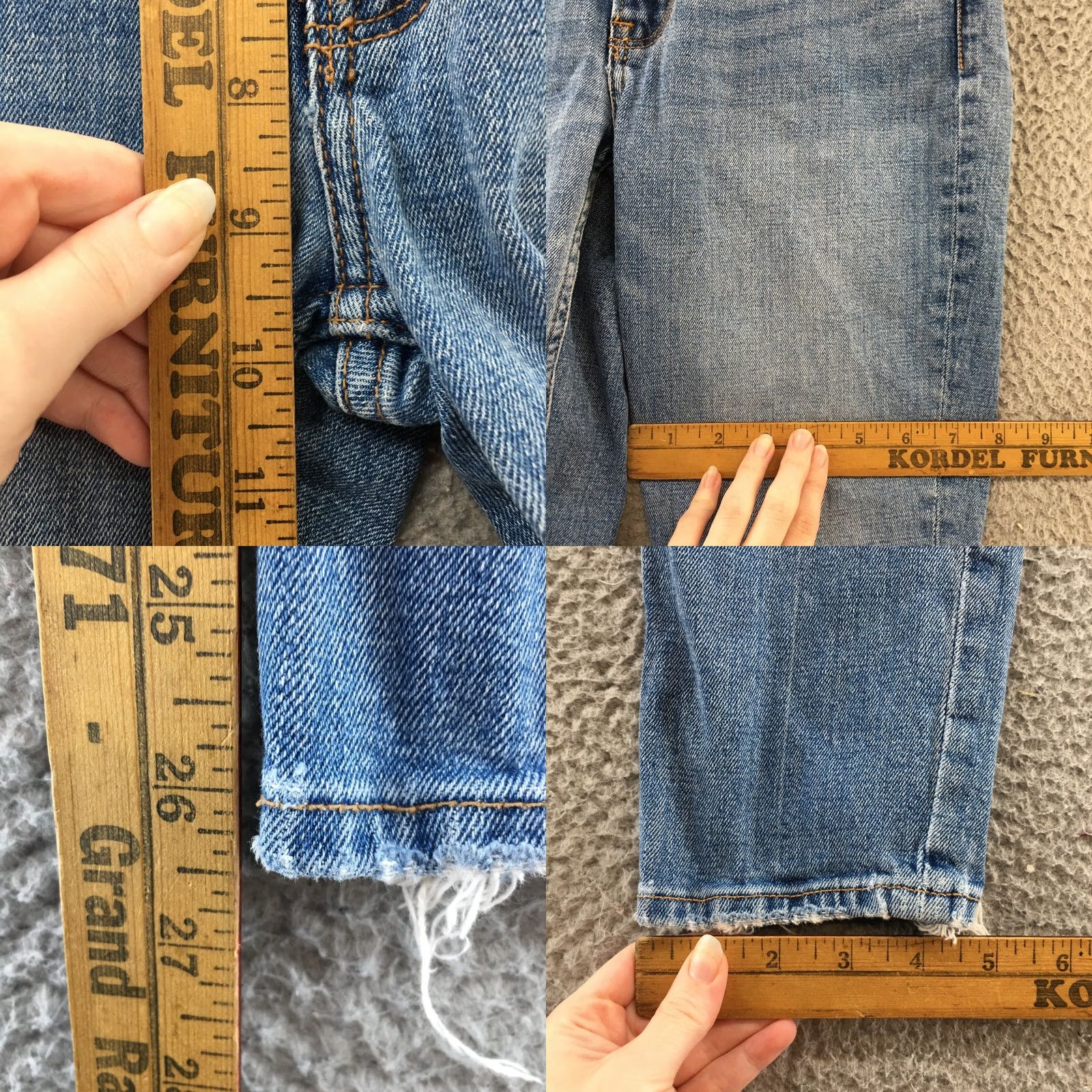 Abercrombie & Fitch Abercrombie & Fitch The Skinny Jeans Womens 23/000R Blue Denim Denim Jeans Slim Regular 5-Pocket Distressed Stretch Womens Size 40" / US 18 - 8 Thumbnail