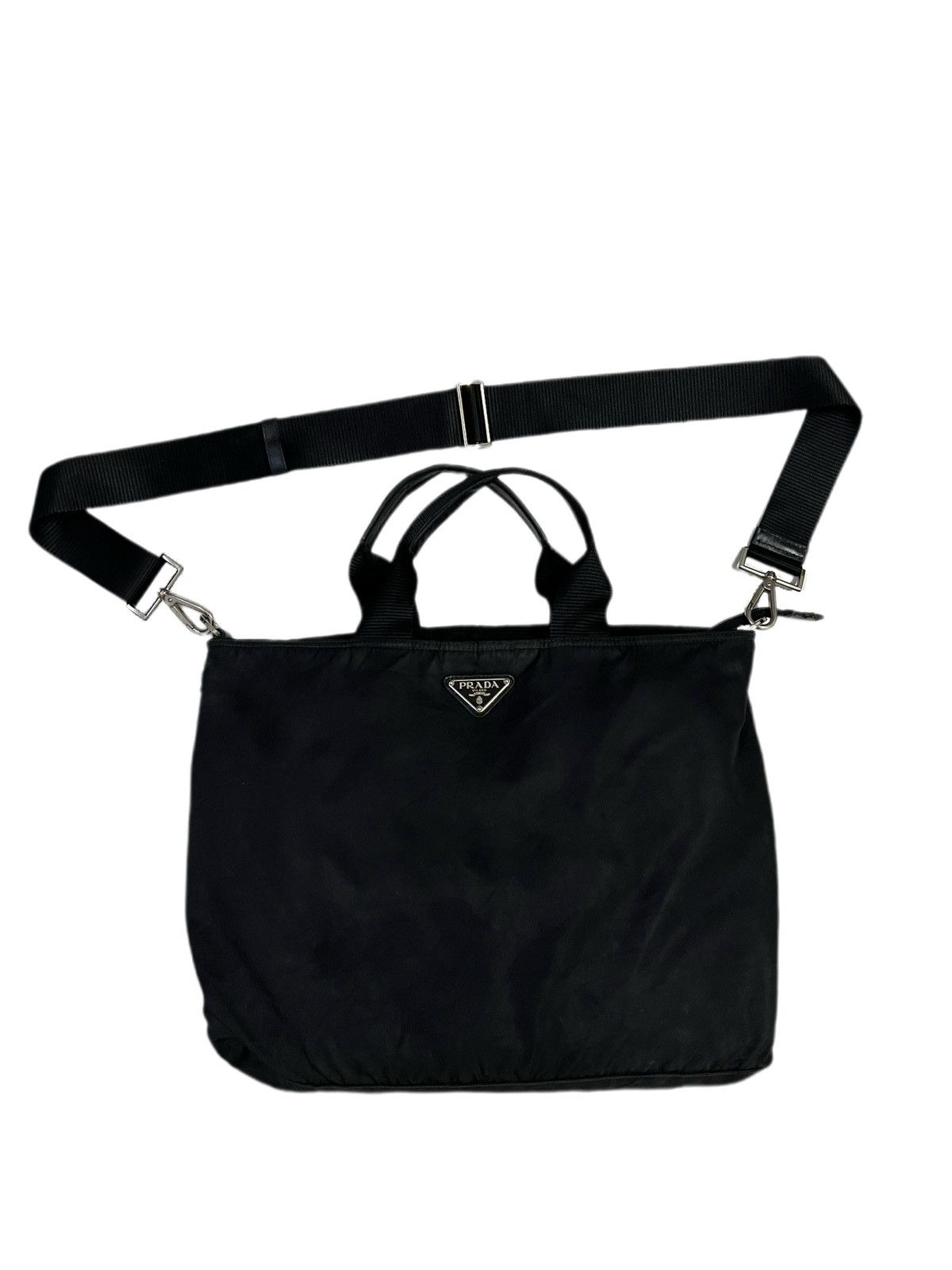 image of Prada Nylon Okinawa 2 Way Bag in Black, Men's