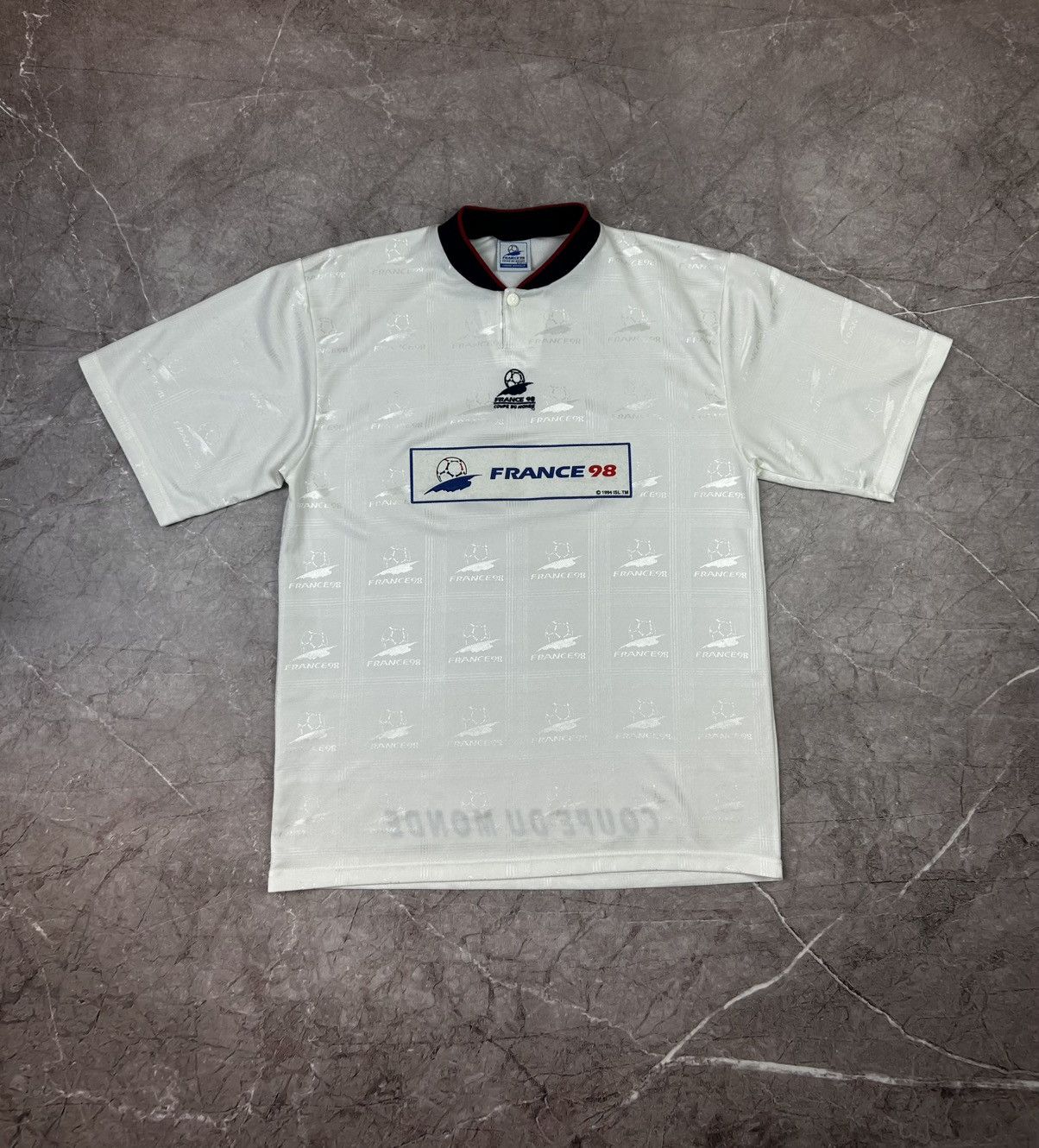 Vintage Vintage France 1998 World Cup tee monogram Size US L / EU 52-54 / 3 - 1 Thumbnail