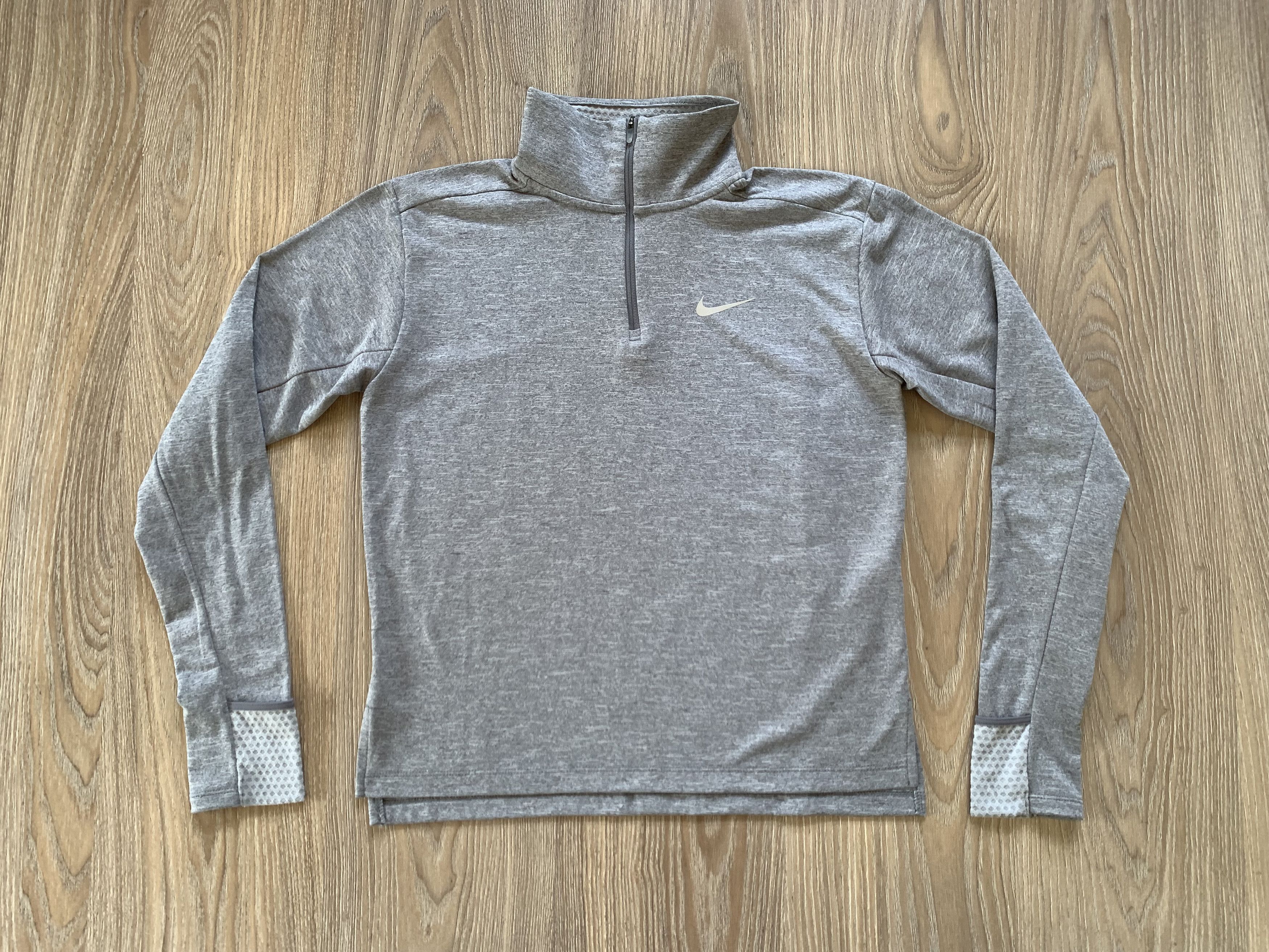 Nike Nike Running Long Sleeve Grey Dri Fit Pullover Size US S / EU 44-46 / 1 - 2 Thumbnail