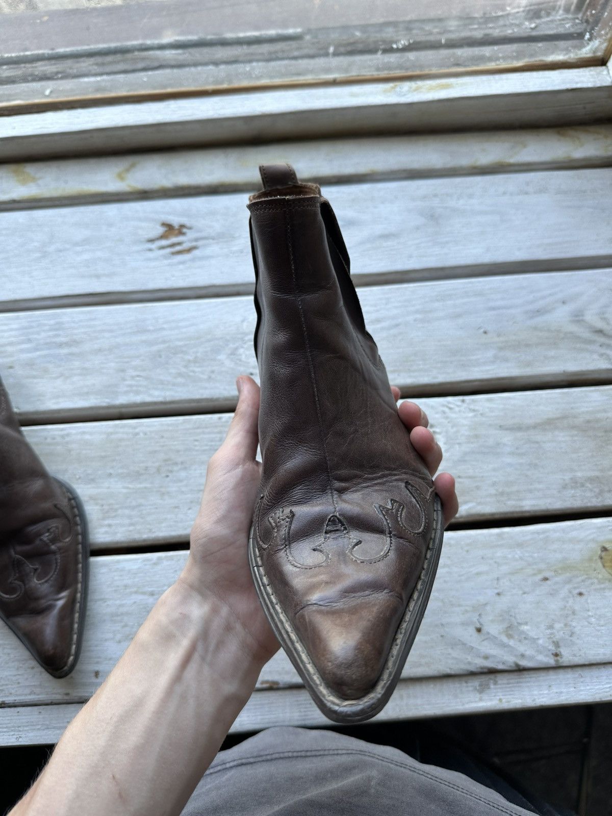 Other 🚨 WESTERN BROWN WOMEN Y2K BOOTS Y2K LEATHER SIZE 36 Size US 6 / IT 36 - 10 Thumbnail