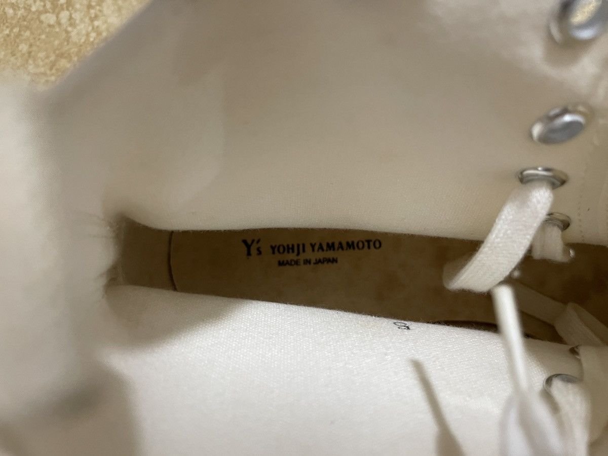 Yohji Yamamoto Y'S YOHJI YAMAMOTO White Canvas Lace-Up Ankle Boots Size US 5 / EU 37 - 7 Thumbnail