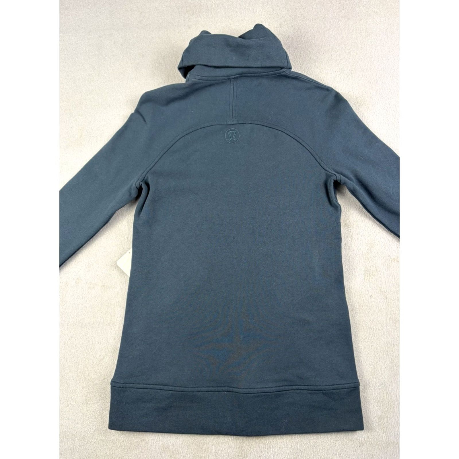 Lululemon Lululemon athletica Sweatshirt Tunic Kangaroo Pocket Blue 100% Cotton Terry Long Sleeve Pullover Women's Size 2 Size XS / US 0-2 / IT 36-38 - 4 Thumbnail