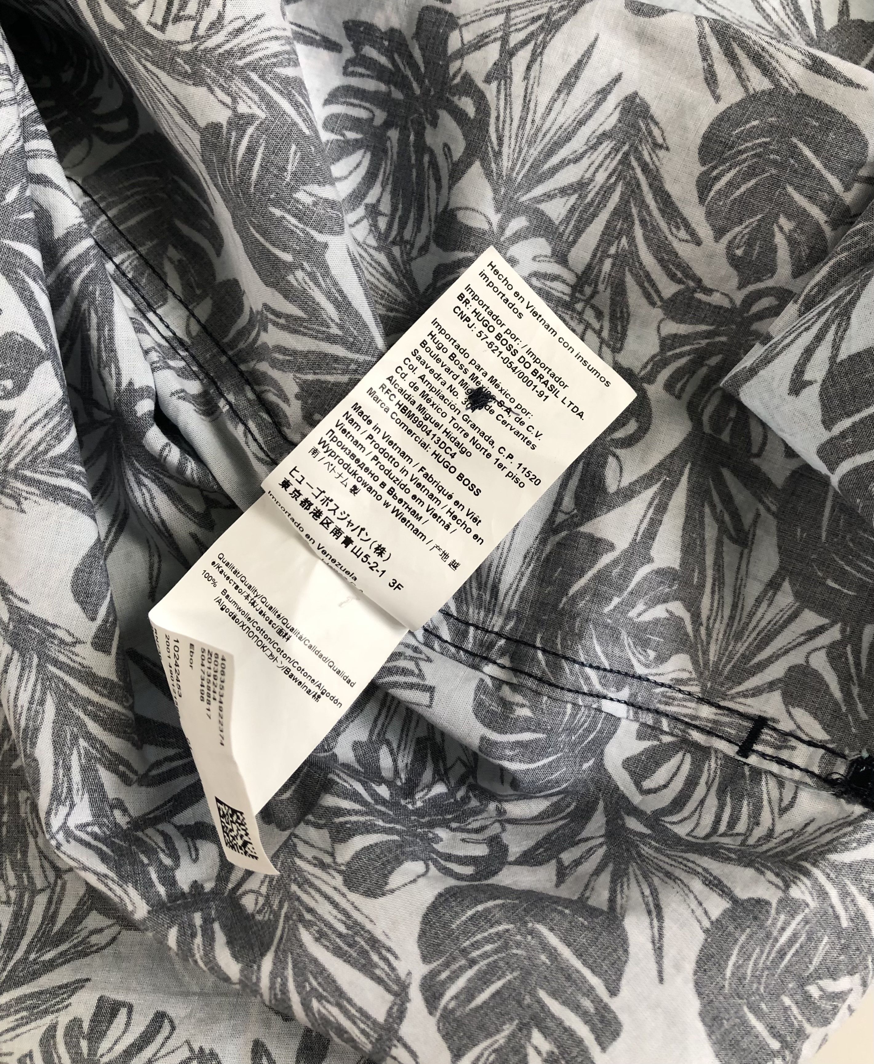 Hugo Hugo Boss Ebor Floral Hawaiian Print Casual Shirt Size US L / EU 52-54 / 3 - 7 Thumbnail
