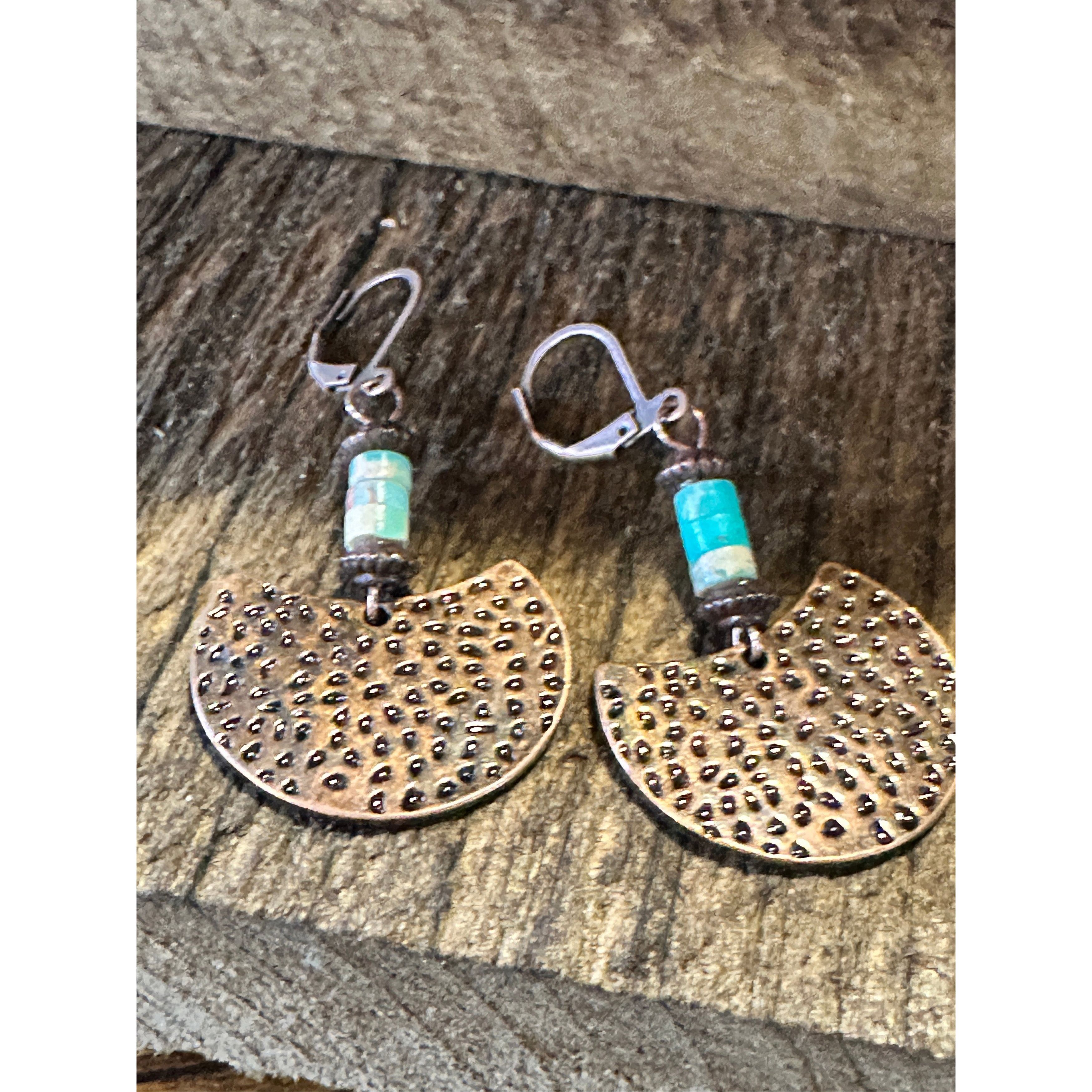 Other Boho Vintage Chic Southwestern Copper Dangle Wire Earrings, Size ONE SIZE - 7 Thumbnail