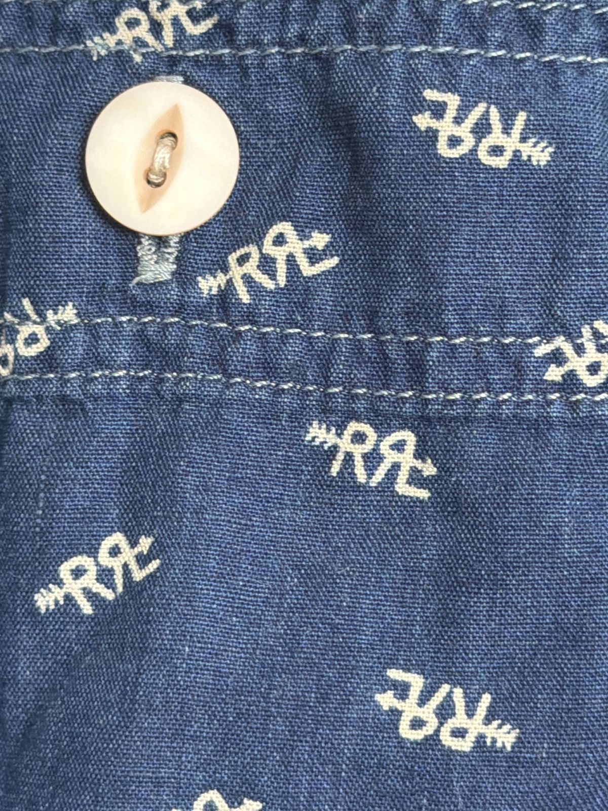 RRL Ralph Lauren RRL Indigo Logo Print Workshirt Size US M / EU 48-50 / 2 - 5 Thumbnail