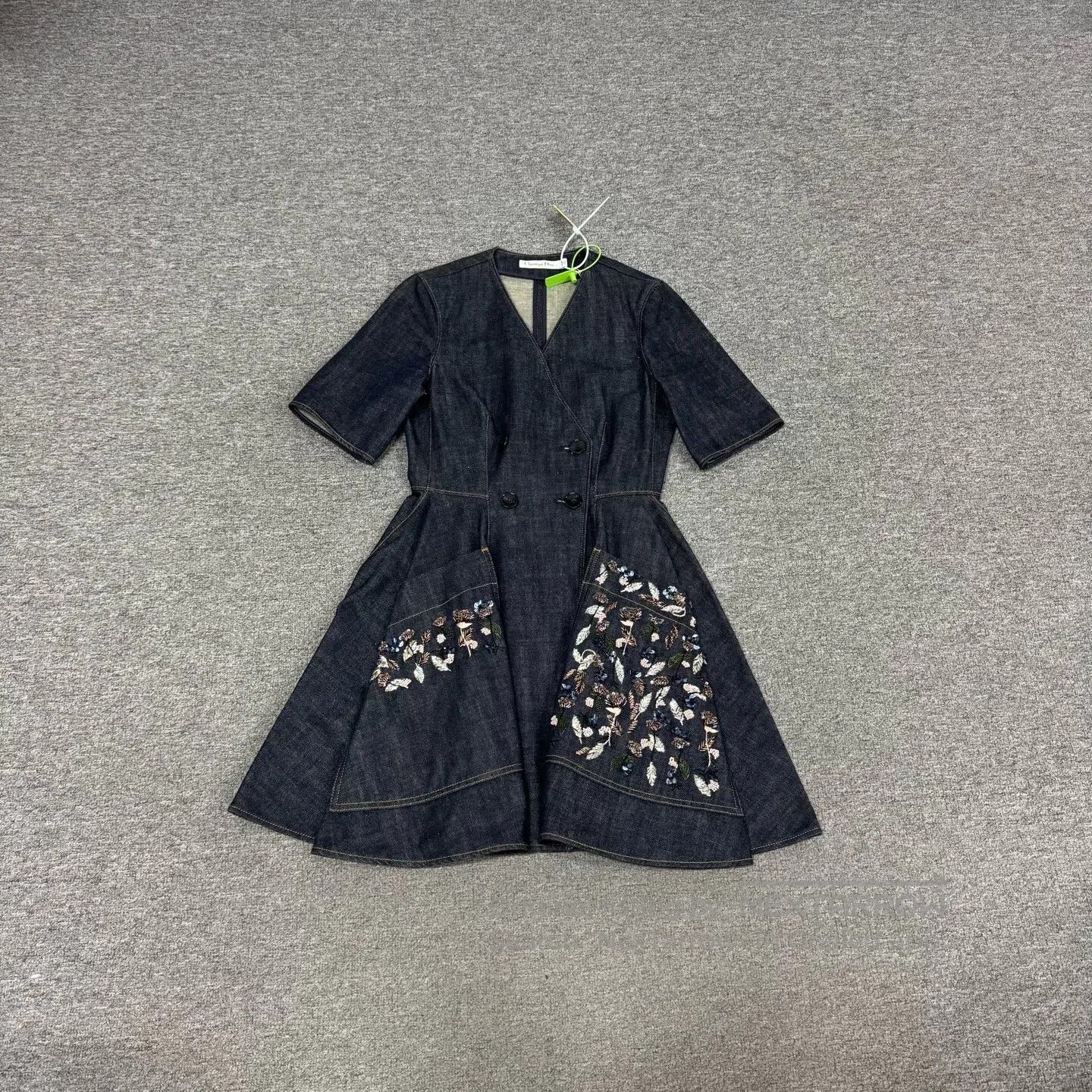 Dior Dior Heavy Industry Beaded Flower Design; Cowboy Dress| Size S / US 4 / IT 40 - 1 Thumbnail