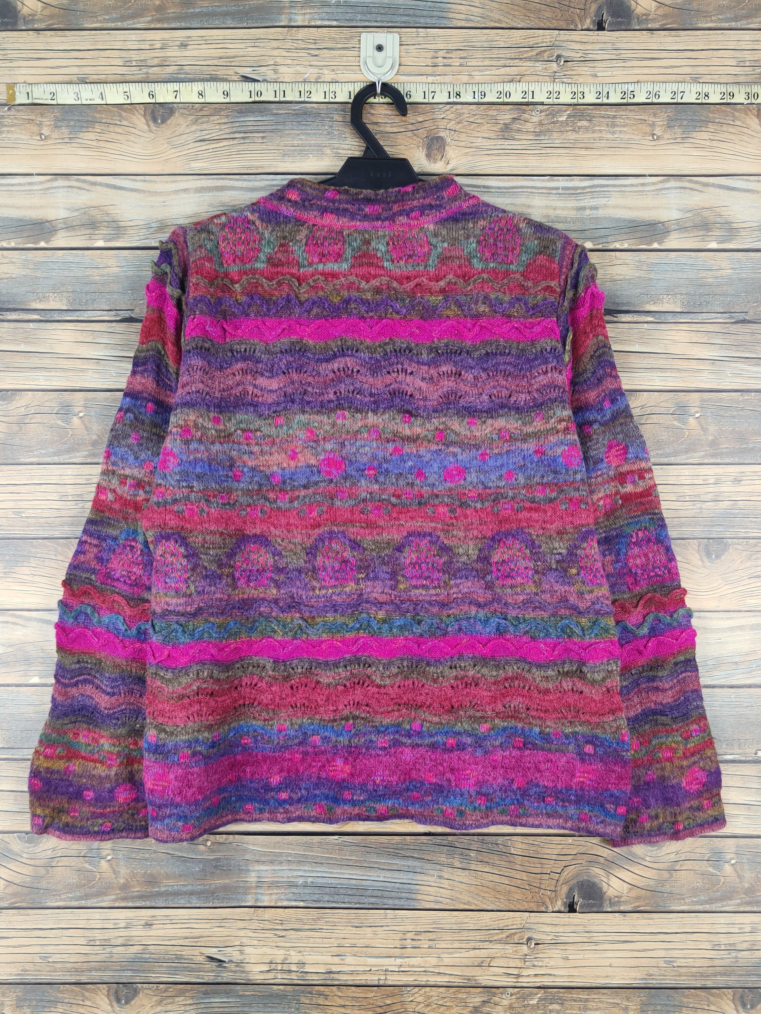 Vintage Donnez Moi Pink Purple Knitwear Cardigan #W2039 Size M / US 6-8 / IT 42-44 - 7 Thumbnail