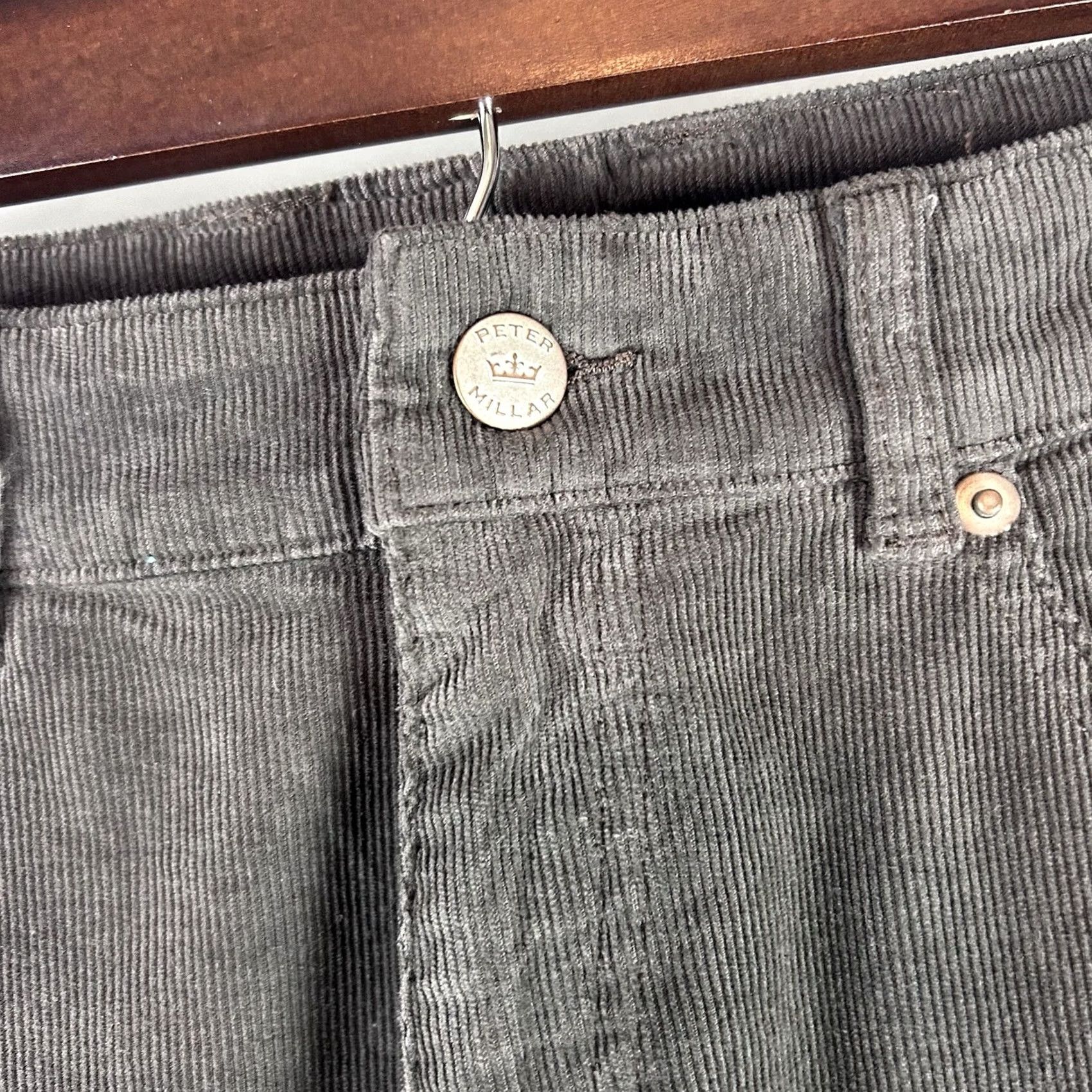 Peter Millar Peter Millar Corduroy Pants Mens 34x31 Brown Classic Five Pocket Stretch Casual Size US 34 / EU 50 - 3 Thumbnail