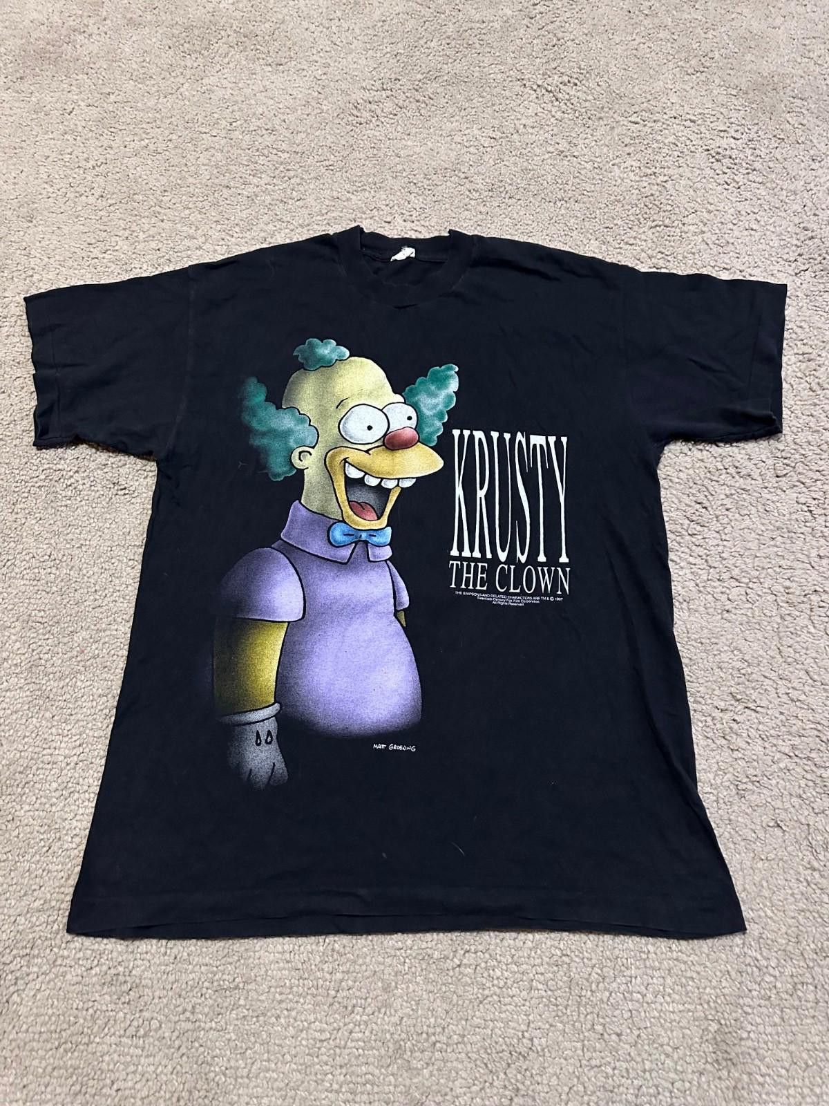 1997 The Simpsons Krusty The Clown Single-Stitch T-Shirt