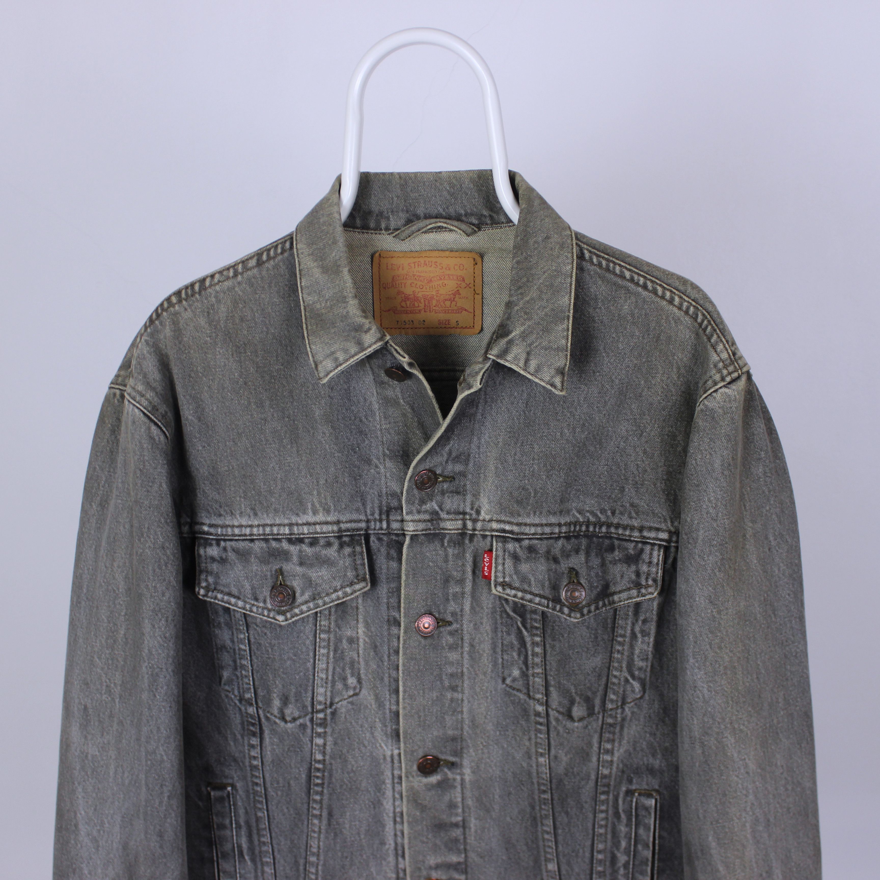 Levi's Levis jacket denim heavy vintage Gray S Size US S / EU 44-46 / 1 - 3 Thumbnail