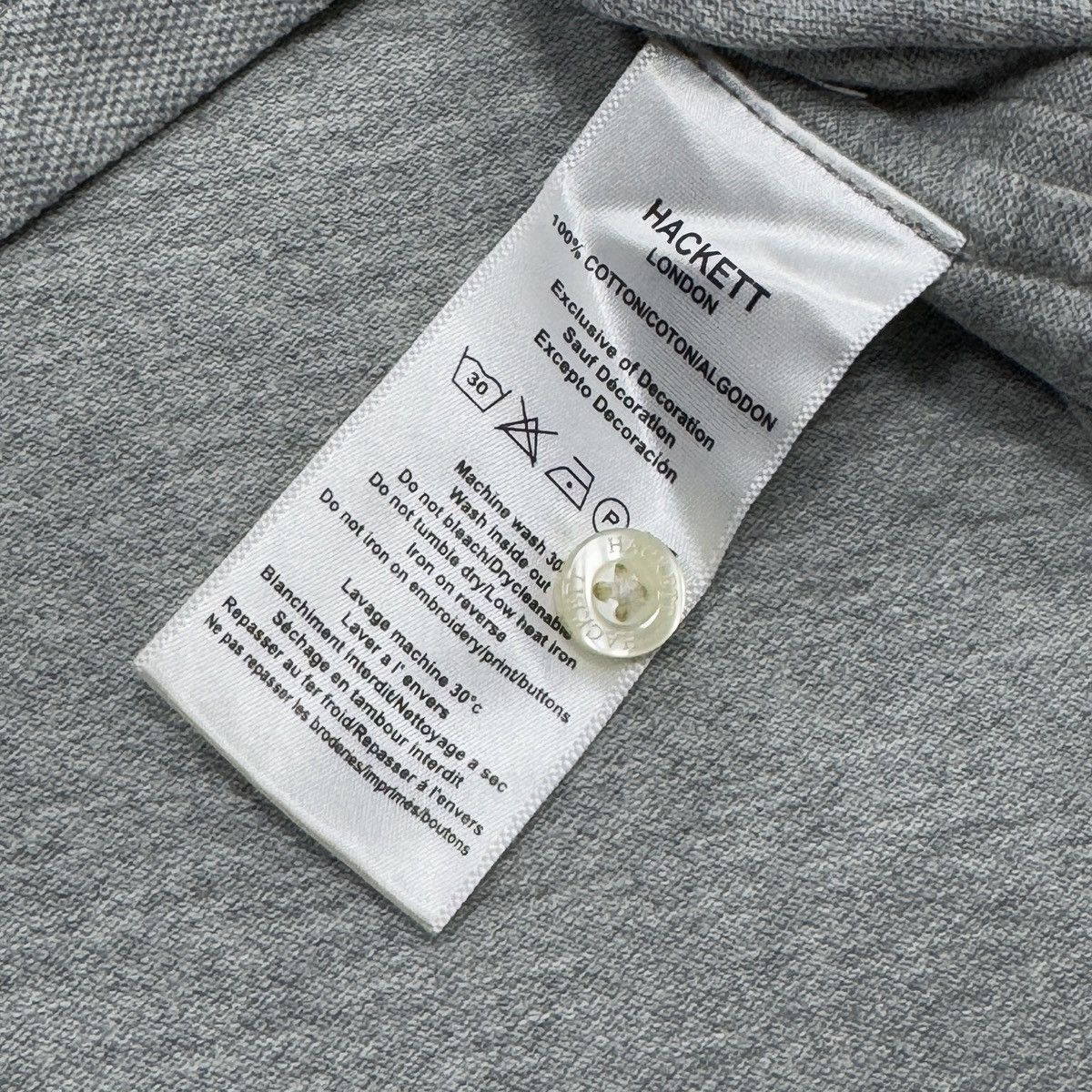 Hackett Hackett London Tailored Fit Embroidered Logo Snow Polo Shirt Size US M / EU 48-50 / 2 - 15 Thumbnail