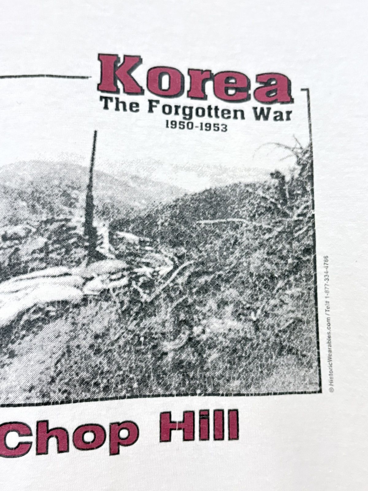 Vintage 90s Korean War Pork Chop Hill Vintage World War II Tee Shirt Size US M / EU 48-50 / 2 - 3 Thumbnail