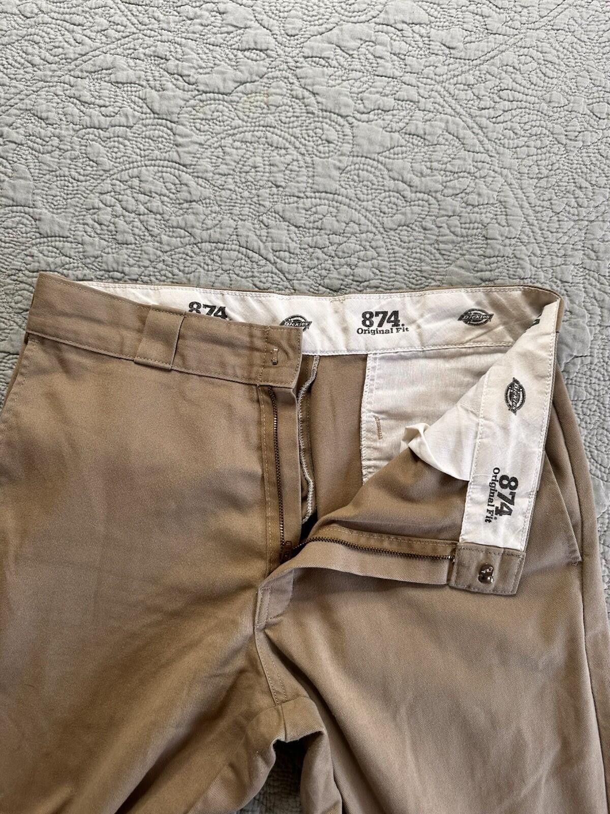 Dickies Dickies Men's Workwear Pants 874, Khaki, 32x34, Original Fit Size US 34 / EU 50 - 3 Thumbnail