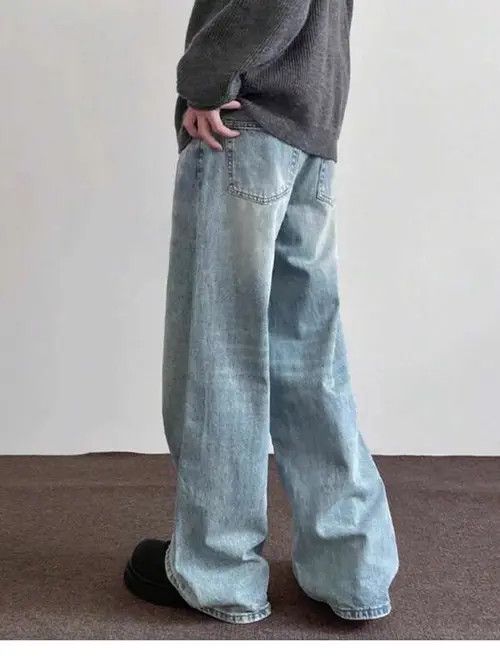 Japanese Brand × Vintage Casual Vintage loose fit jeans denim Size US 33 - 4 Thumbnail