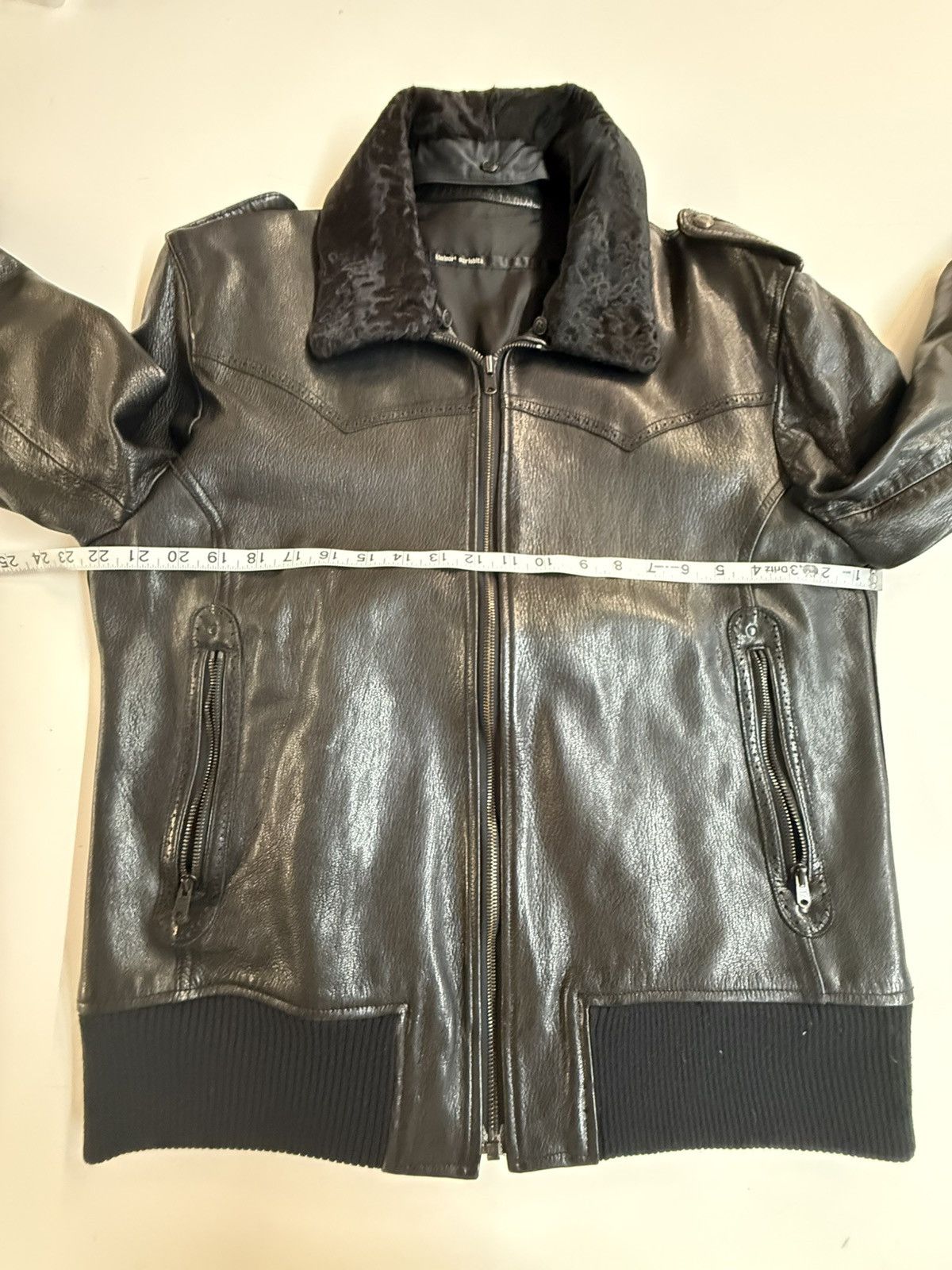 Kiminori Morishita Kiminori Morishita Black Goatskin Leather Bomber Jacket Size US L / EU 52-54 / 3 - 22 Thumbnail