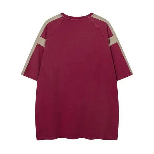 VIBE Aihara x Hara Red retro star washed old stitching loose tee Size US M / EU 48-50 / 2 - 6 Thumbnail