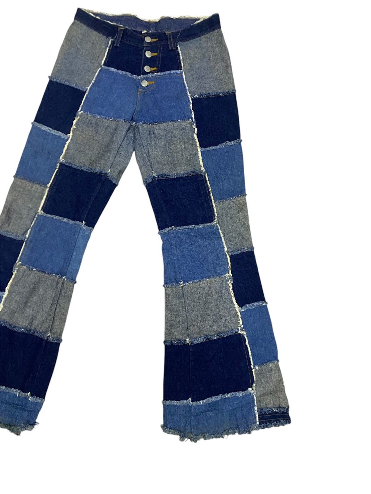 If Six Was Nine × Japanese Brand FLARE JAPAN BRAND THE CLASSIC MEMBER PATCHWORK DENIM BUTTON Size US 30 / EU 46 - 3 Thumbnail