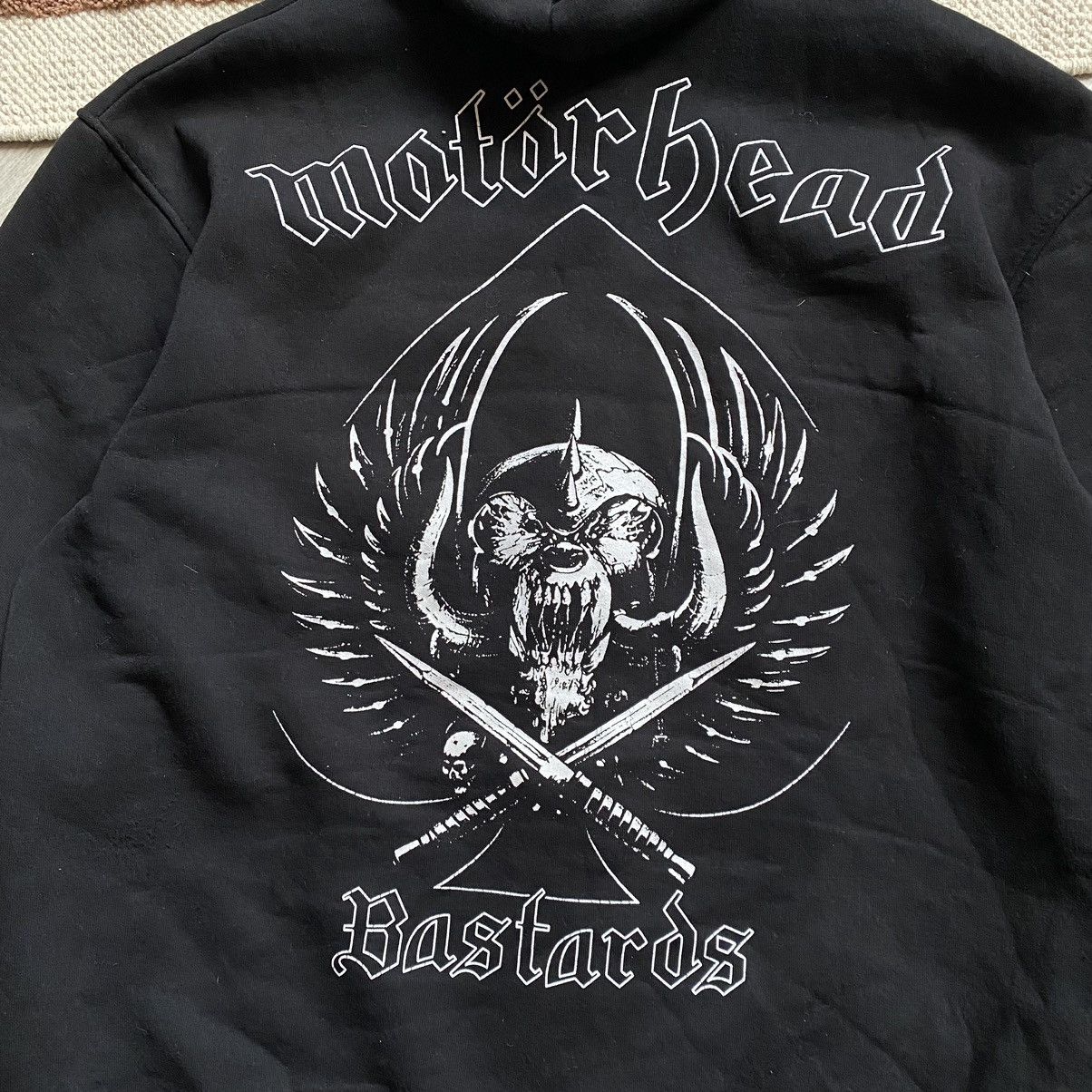 Band Tees VINTAGE MOTORHEAD ROCK BAND BASTARDS PRINT ZIP HOODIE Size US L / EU 52-54 / 3 - 4 Thumbnail