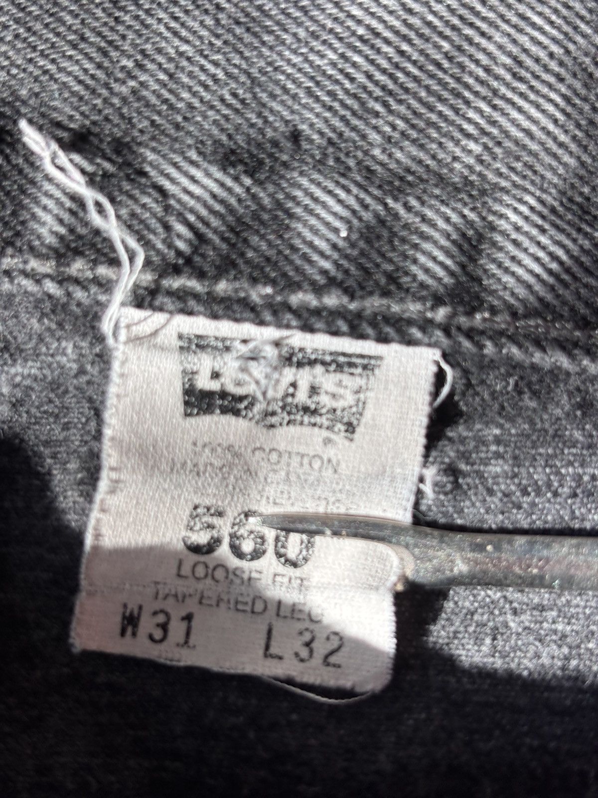 Levi's × Levi's Vintage Clothing × Vintage Black Vintage 90s Levi’s 560 Jeans size 31x32 FREE SHIPPING Size US 31 - 3 Thumbnail