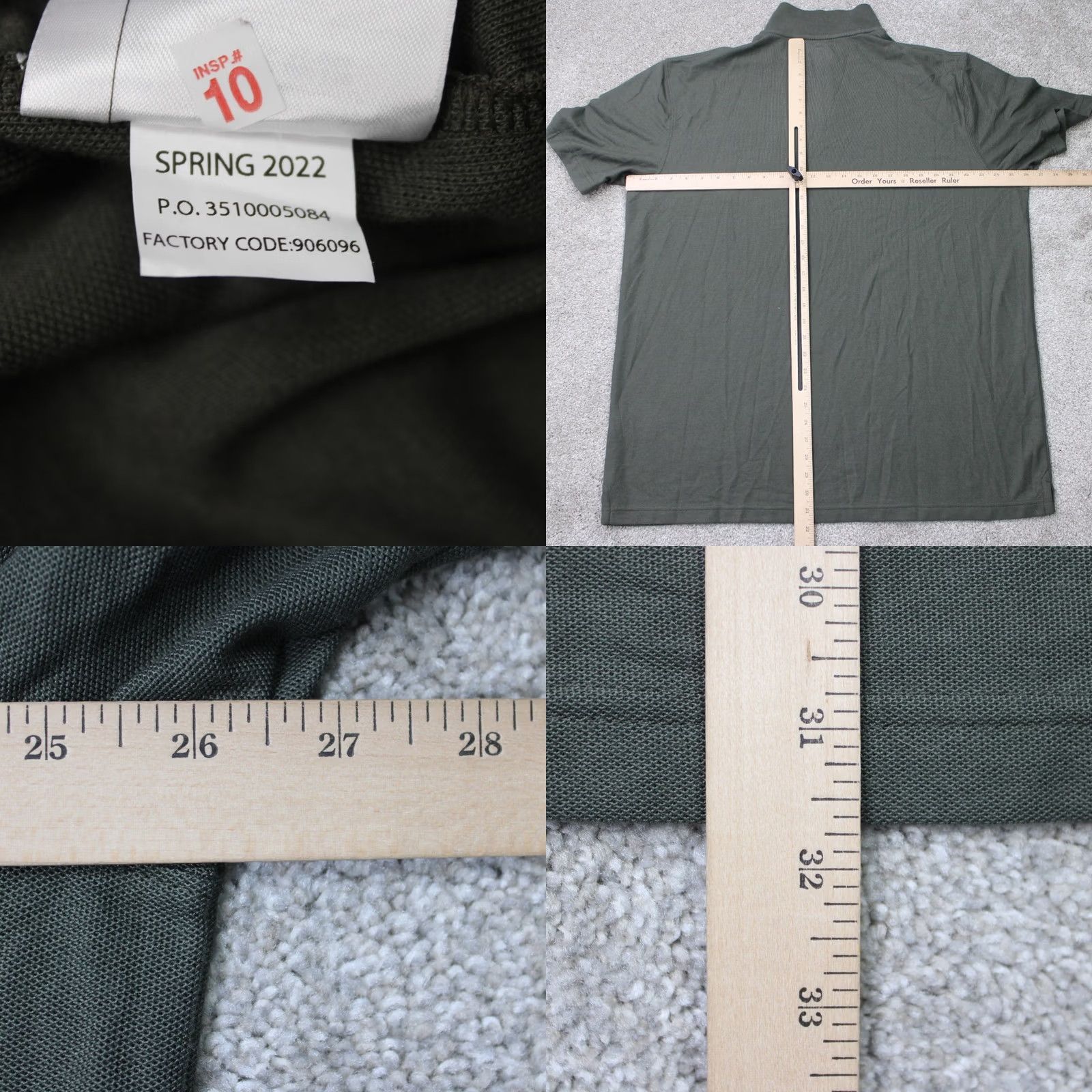 Carhartt Carhartt Polo Shirt Mens XL Tall Green Pocket Pique Short Sleeve Button Collar Casual Workwear Shirt Size US XL / EU 56 / 4 - 8 Thumbnail