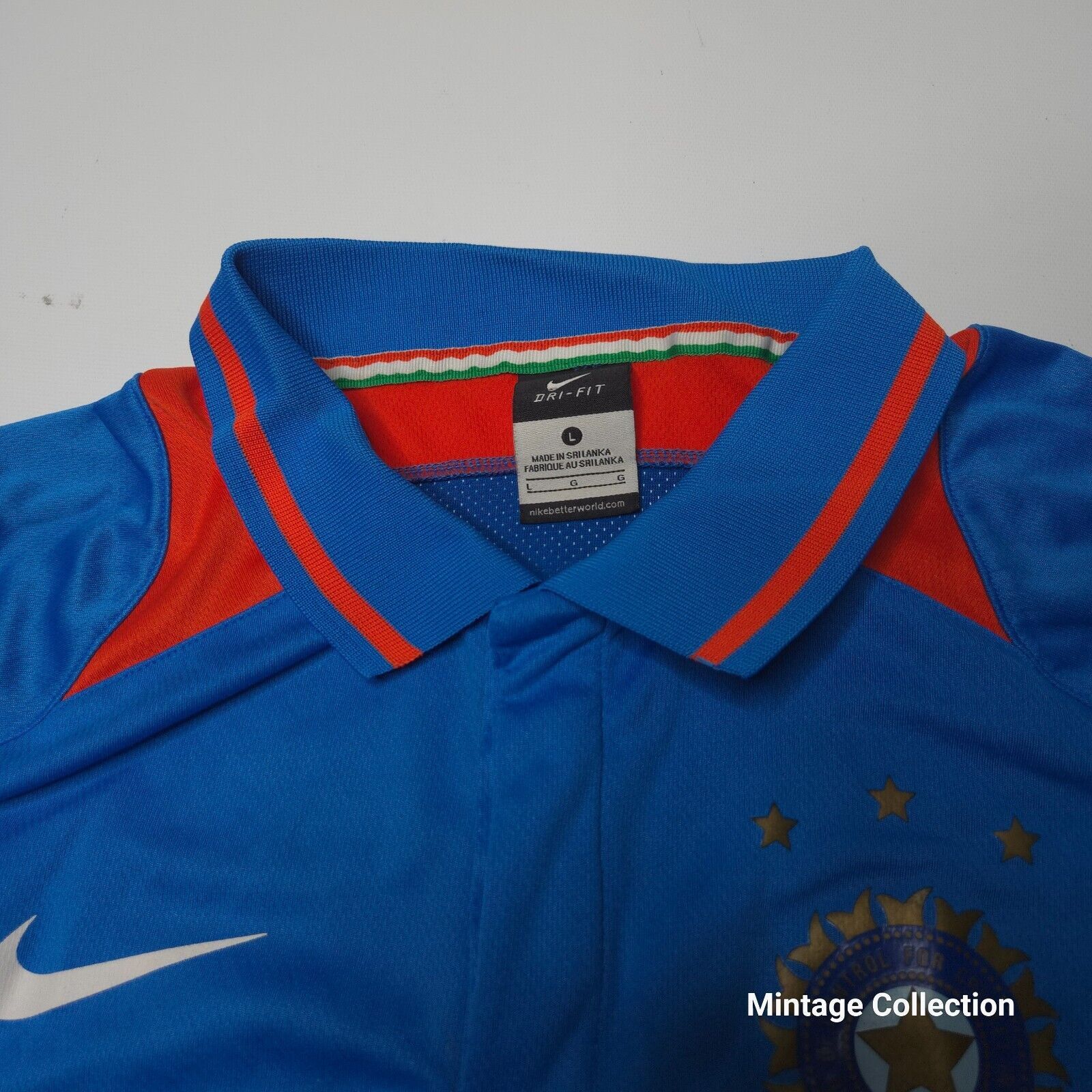 Nike NIKE SAHARA INDIA NATIONAL TEAM CRICKET BLUE POLO JERSEY L Size US L / EU 52-54 / 3 - 8 Thumbnail