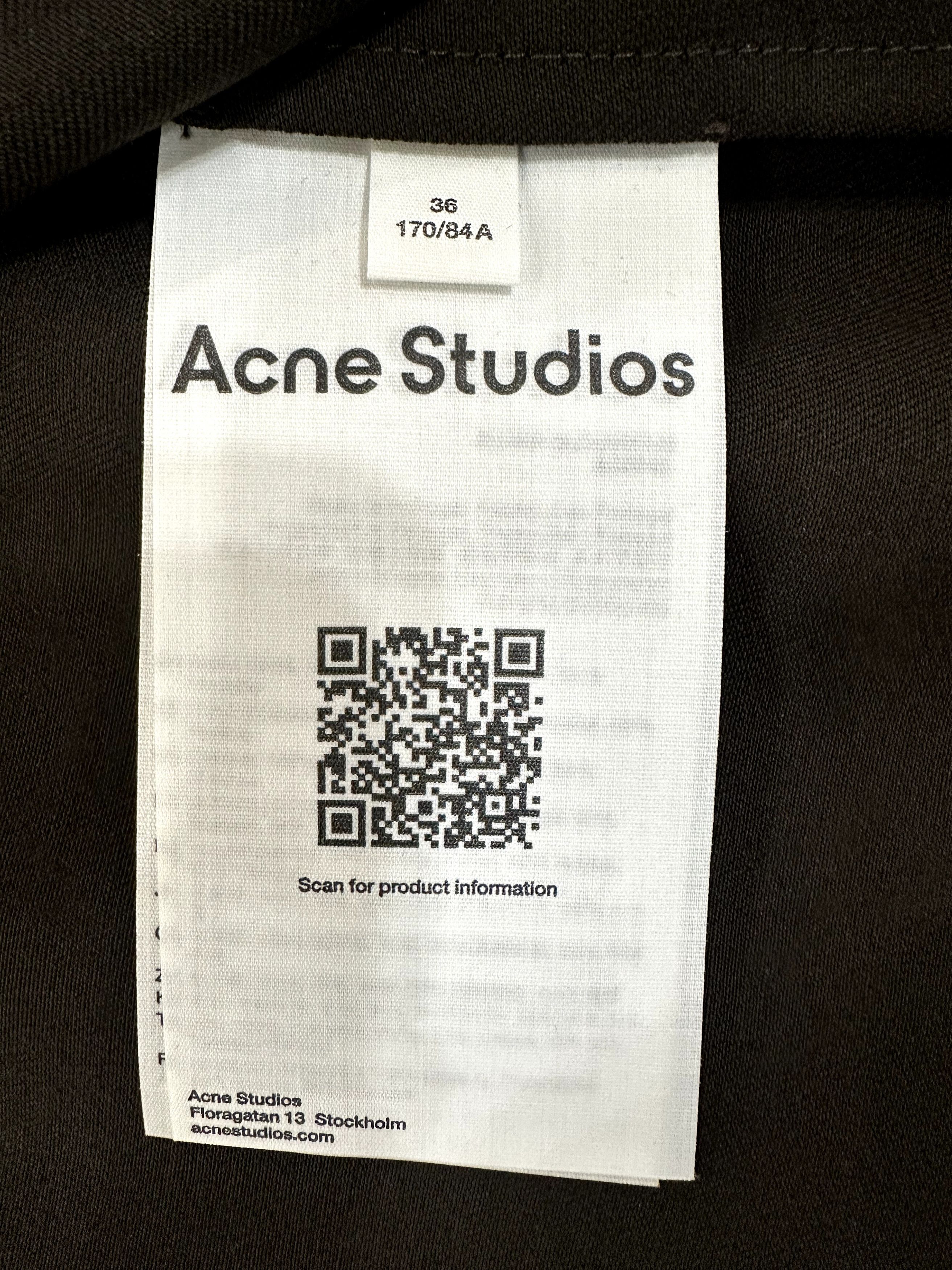 Acne Studios Acne Studios Tie Detail Wool Twill Shirt Size XS / US 0-2 / IT 36-38 - 7 Thumbnail