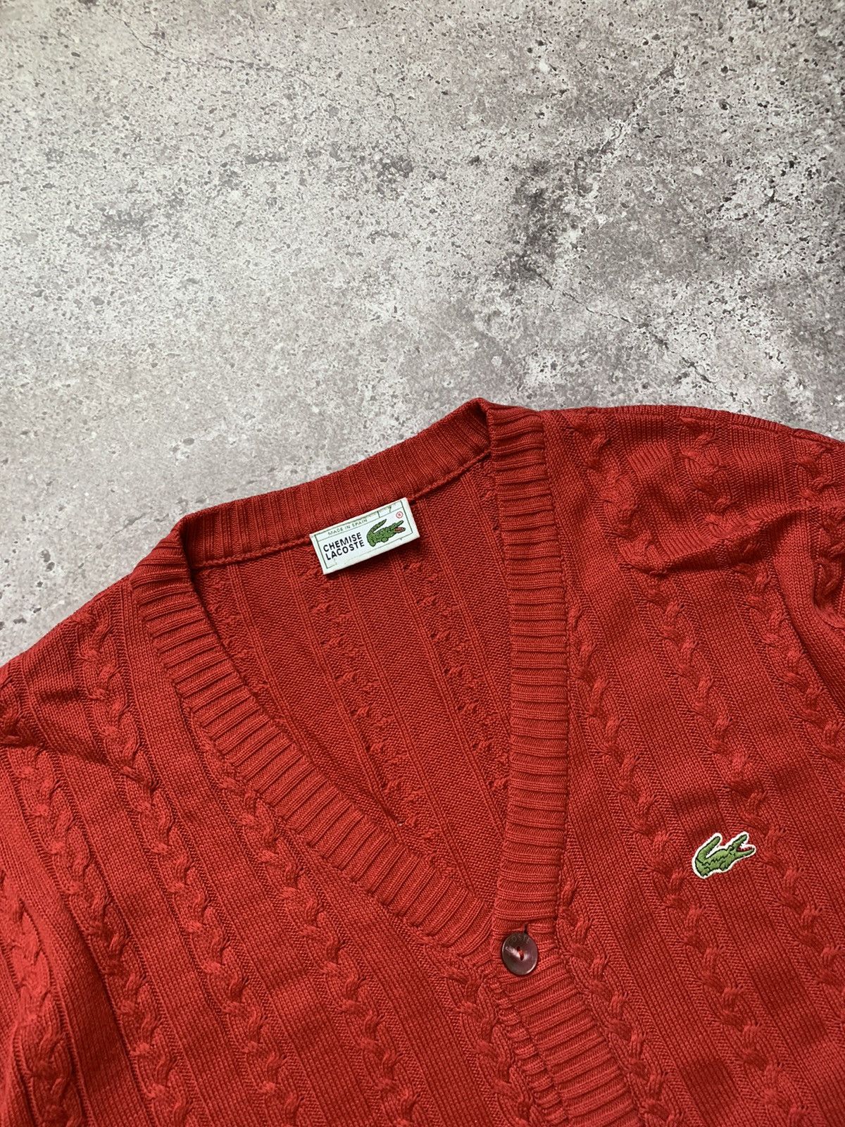 Lacoste × Vintage Vintage lactose cardigan Size US XL / EU 56 / 4 - 2 Thumbnail