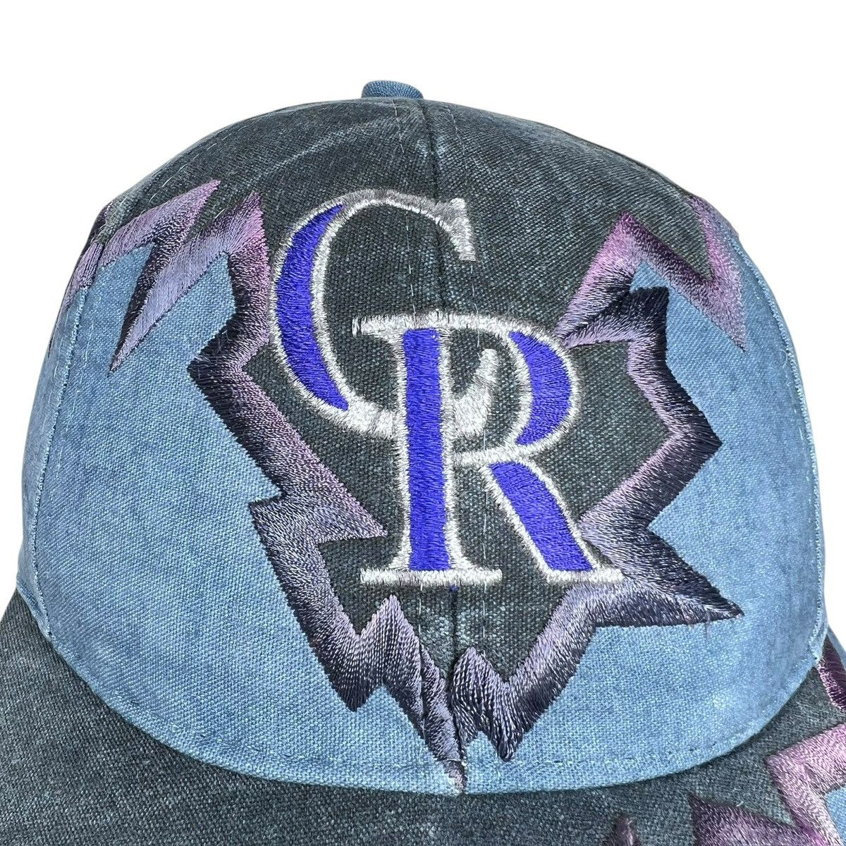 Drew Pearson Vtg 1990s MLB Colorado Rockies Drew Pearson Jagged Edge Hat Size ONE SIZE - 6 Thumbnail