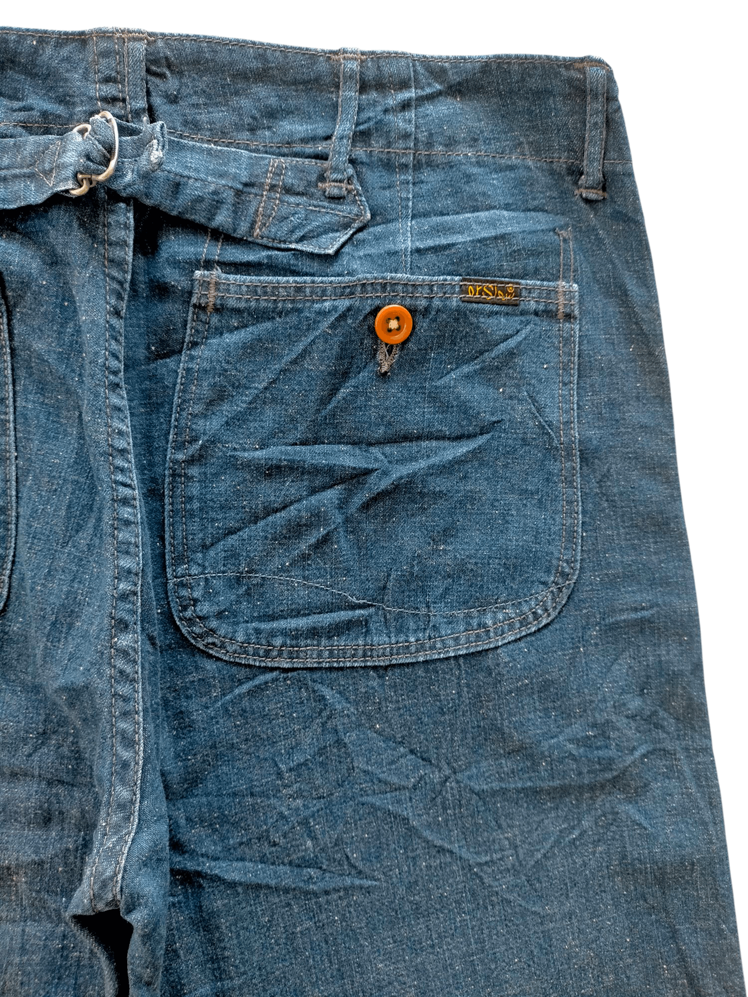 Orslow Orslow Made in Japan Wide Leg Flare Buckle Blue Jeans Size US 32 / EU 48 - 12 Thumbnail