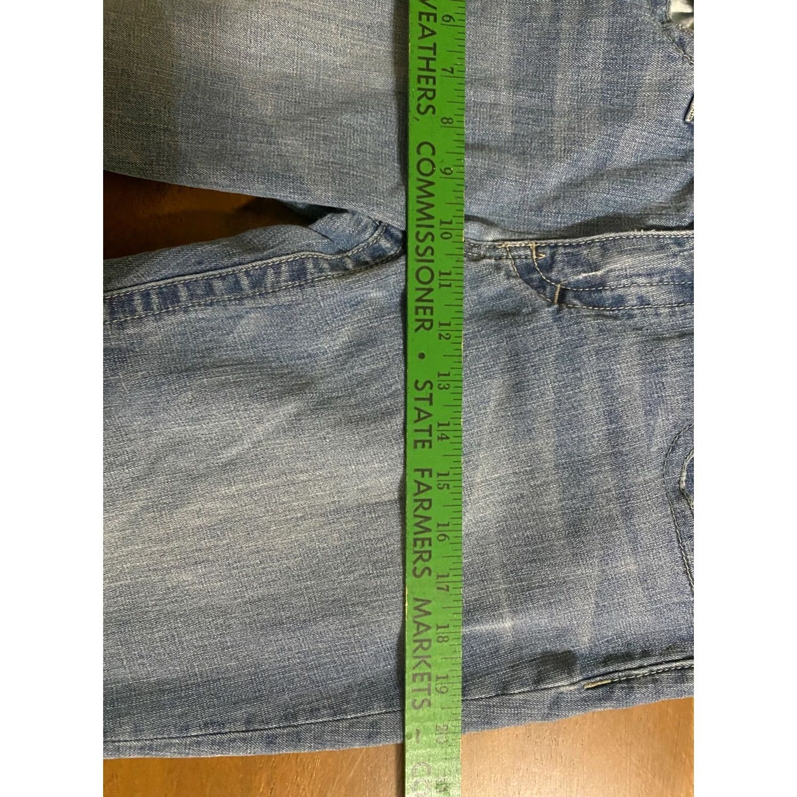 7 For All Mankind 7 For All Mankind Easy Straight Jeans Womens 10 Blue Denim Cotton Spandex Zip Fly 5 Pocket Medium Wash Stretch Size 32" / US 10 / IT 46 - 6 Thumbnail