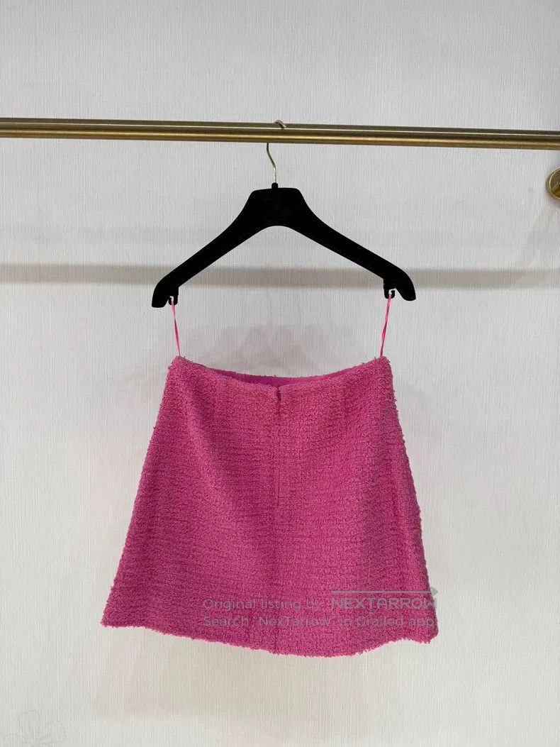 Chanel Chanel 22S pink tweed skirt Size 42" / US 20 - 2 Thumbnail