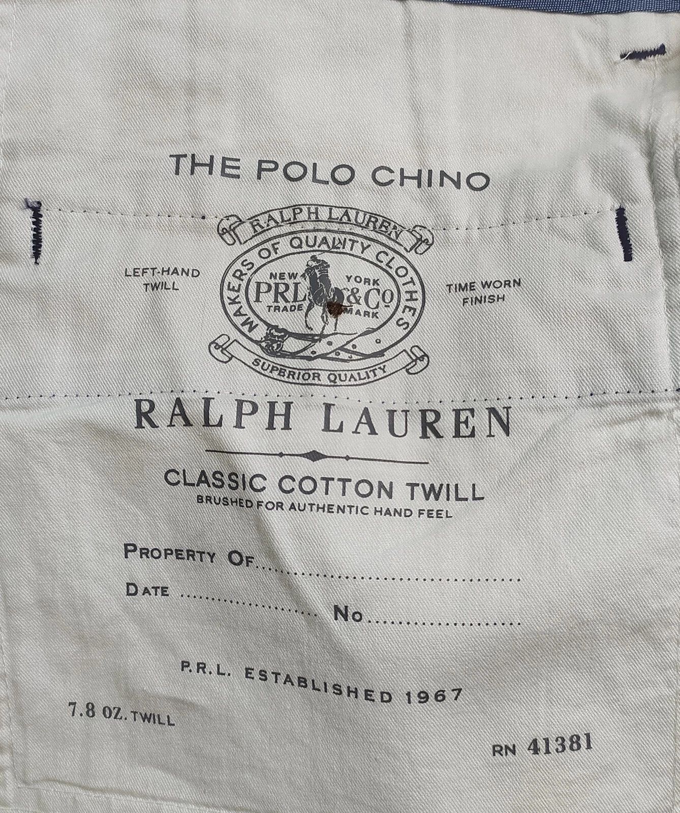 Polo Ralph Lauren Polo Ralph Lauren Classic Fit Chino Pant FAT 0125 Size US 33 - 7 Thumbnail