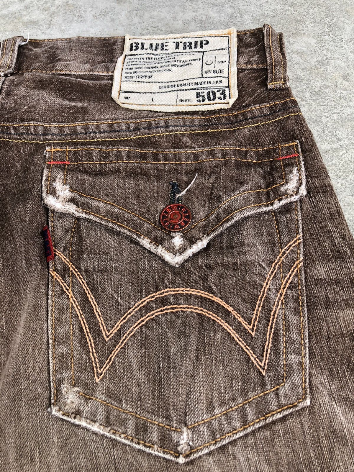 Edwin Japanese Edwin Flared Jeans Distressed Jeans Size US 32 / EU 48 - 16 Thumbnail