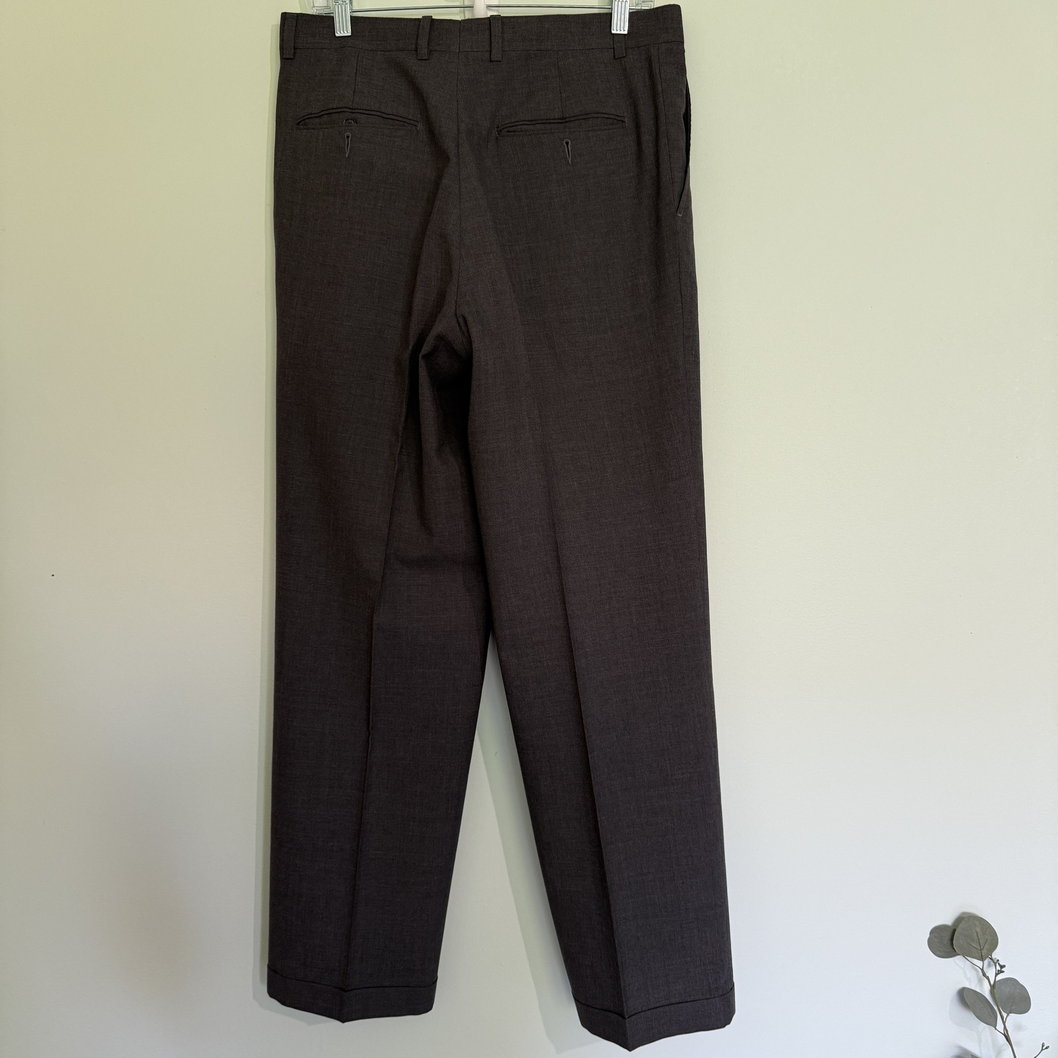 Burberry Burberry London Gray Wool Dress Trousers 32W x 31L Size 34R - 2 Thumbnail