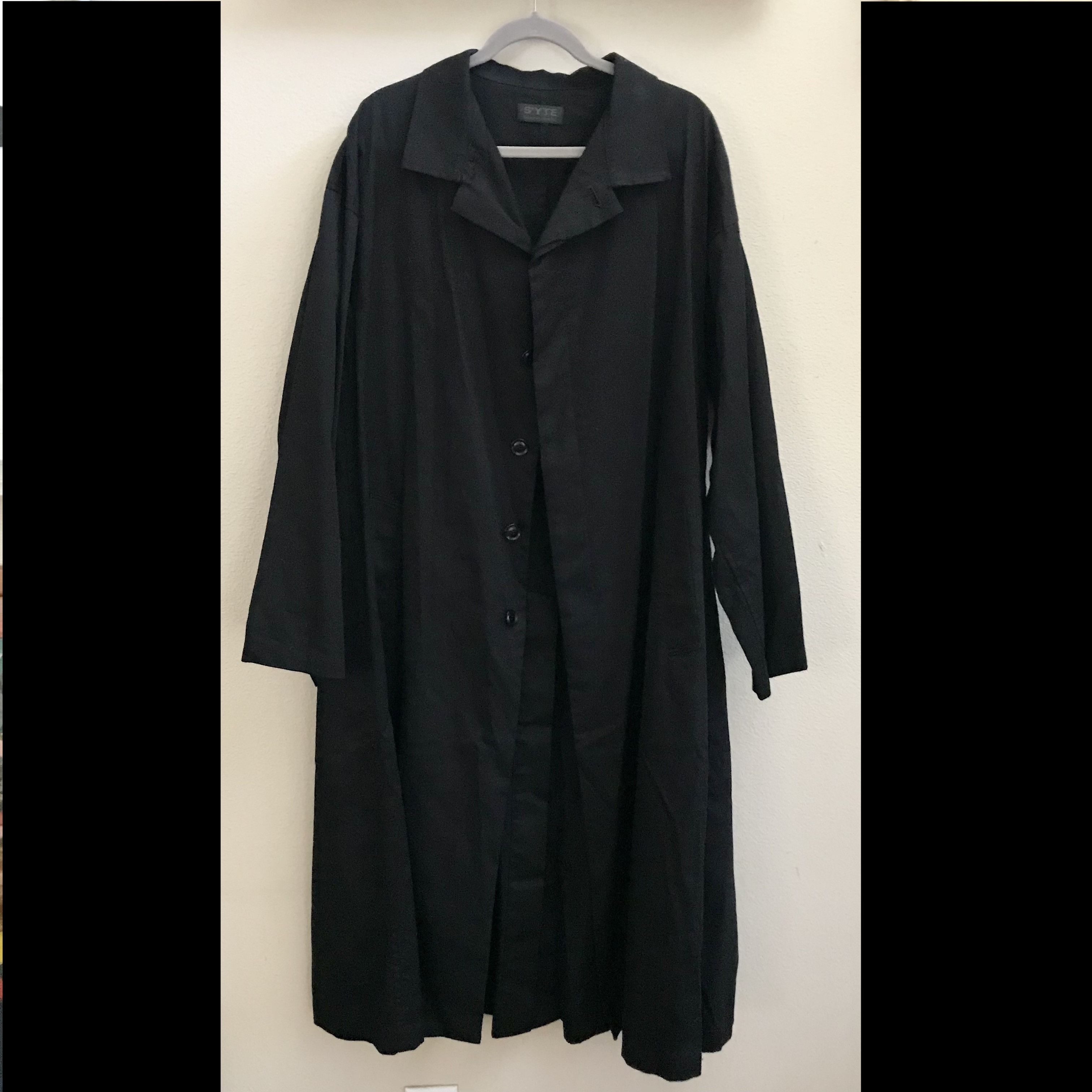 Yohji Yamamoto Yohji Yamamoto S’YTE Black Long Wide Urban Trench Coat Size US L / EU 52-54 / 3 - 3 Thumbnail