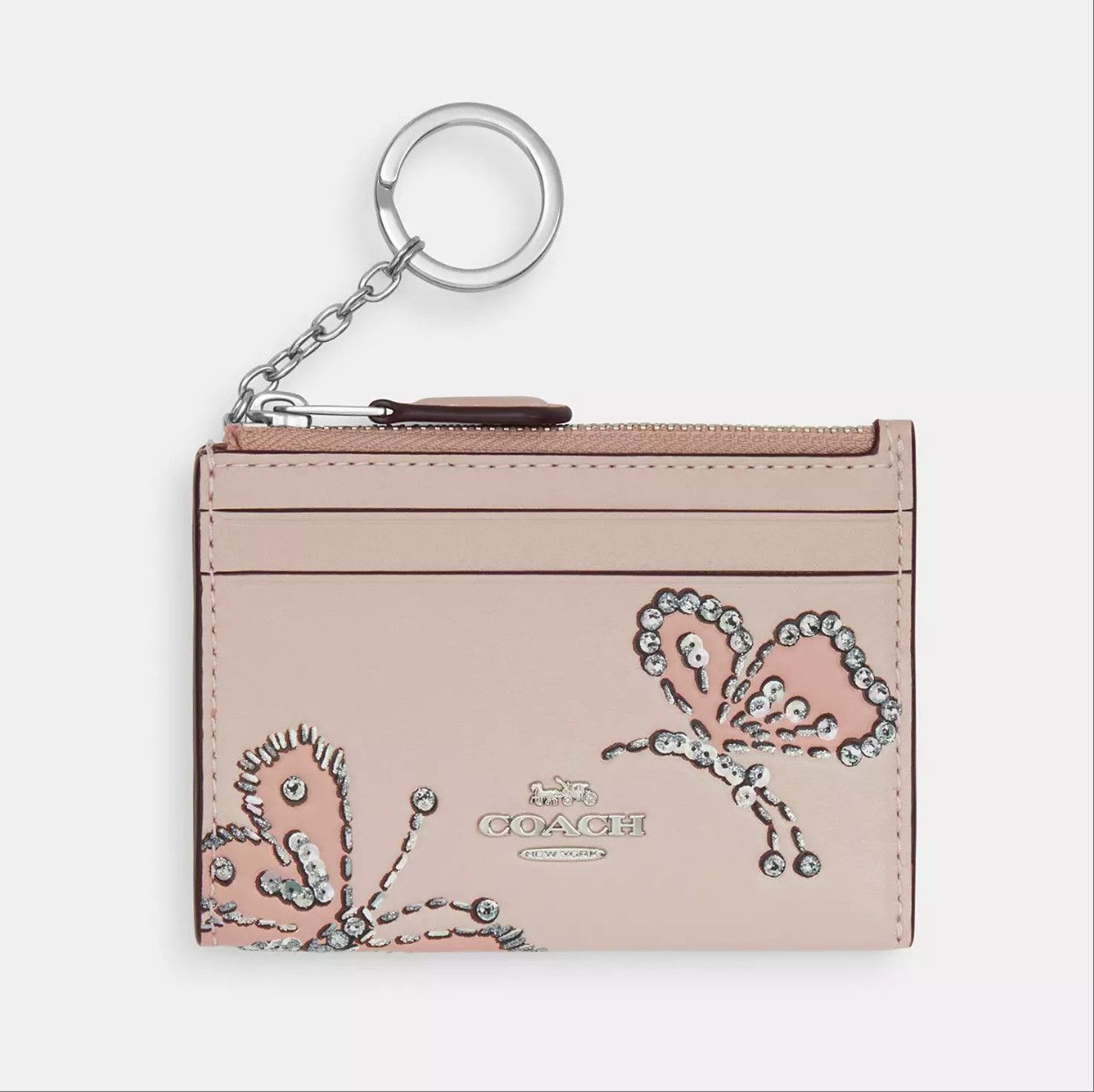 Coach Mini Skinny Id Case With Butterfly Print CCM78 Size ONE SIZE - 4 Thumbnail