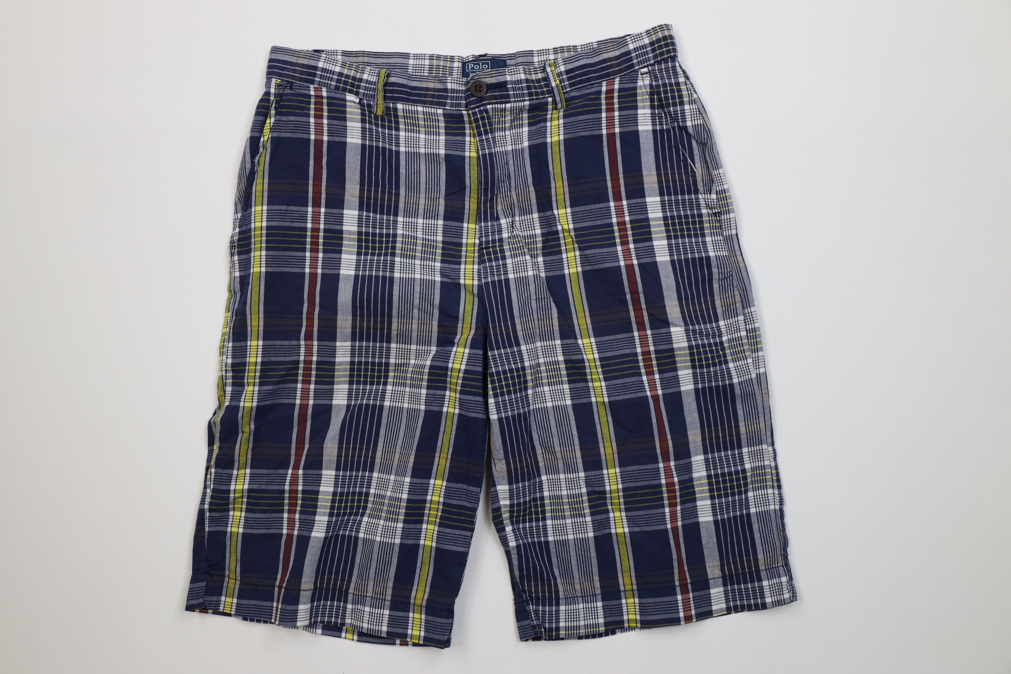 Ralph Lauren Vintage 90s Ralph Lauren Madras Plaid Chino Shorts Cotton Size US 30 / EU 46 - 1 Thumbnail