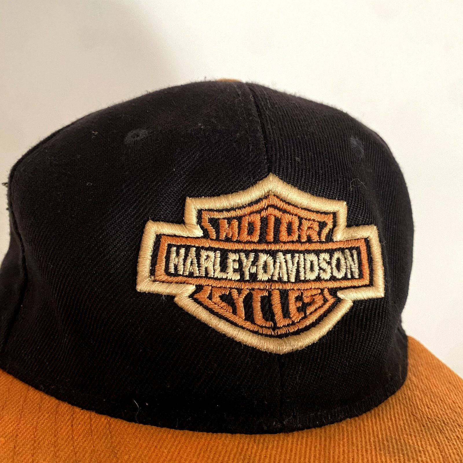 Harley Davidson × Vintage Vintage Harley Davidson Snapback Hat Embroidered Distressed Size ONE SIZE - 2 Thumbnail