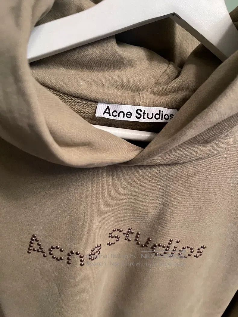 Acne Studios Acne Studios Desert Color Rivets Logo Hooded Sweatshirt Size US S / EU 44-46 / 1 - 3 Thumbnail
