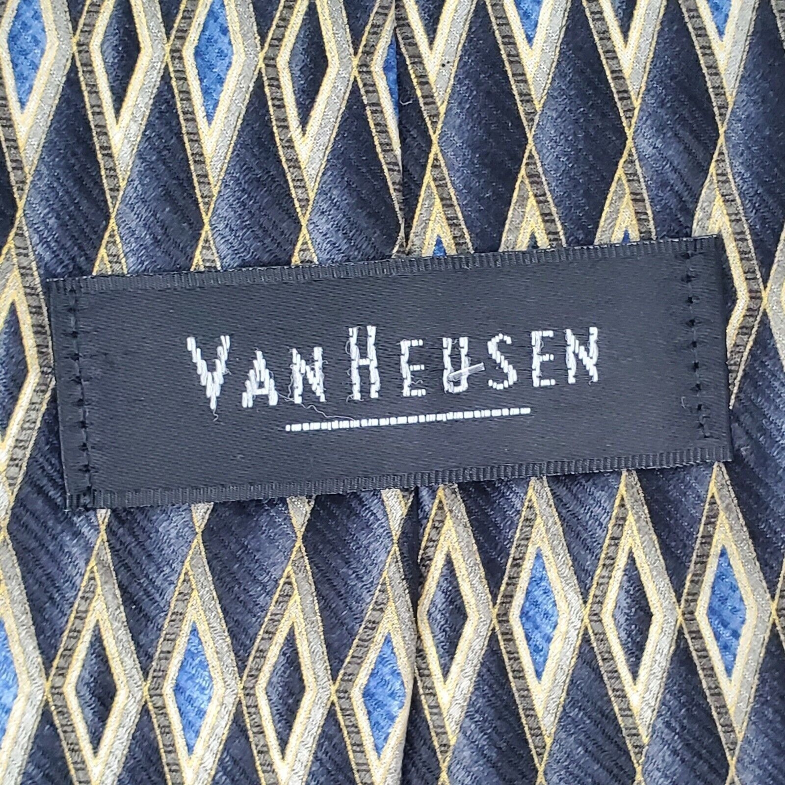 Van Heusen Van Heusen Blue Geometric Silk Tie Classic Size ONE SIZE - 3 Thumbnail