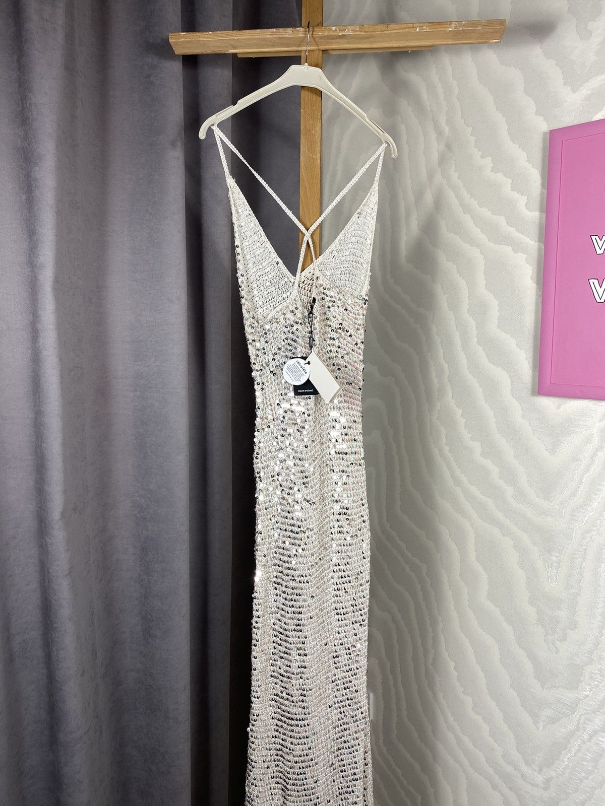 Retrofete Retrofete Marie Sequin Crochet Dress Size M / US 6-8 / IT 42-44 - 14 Thumbnail
