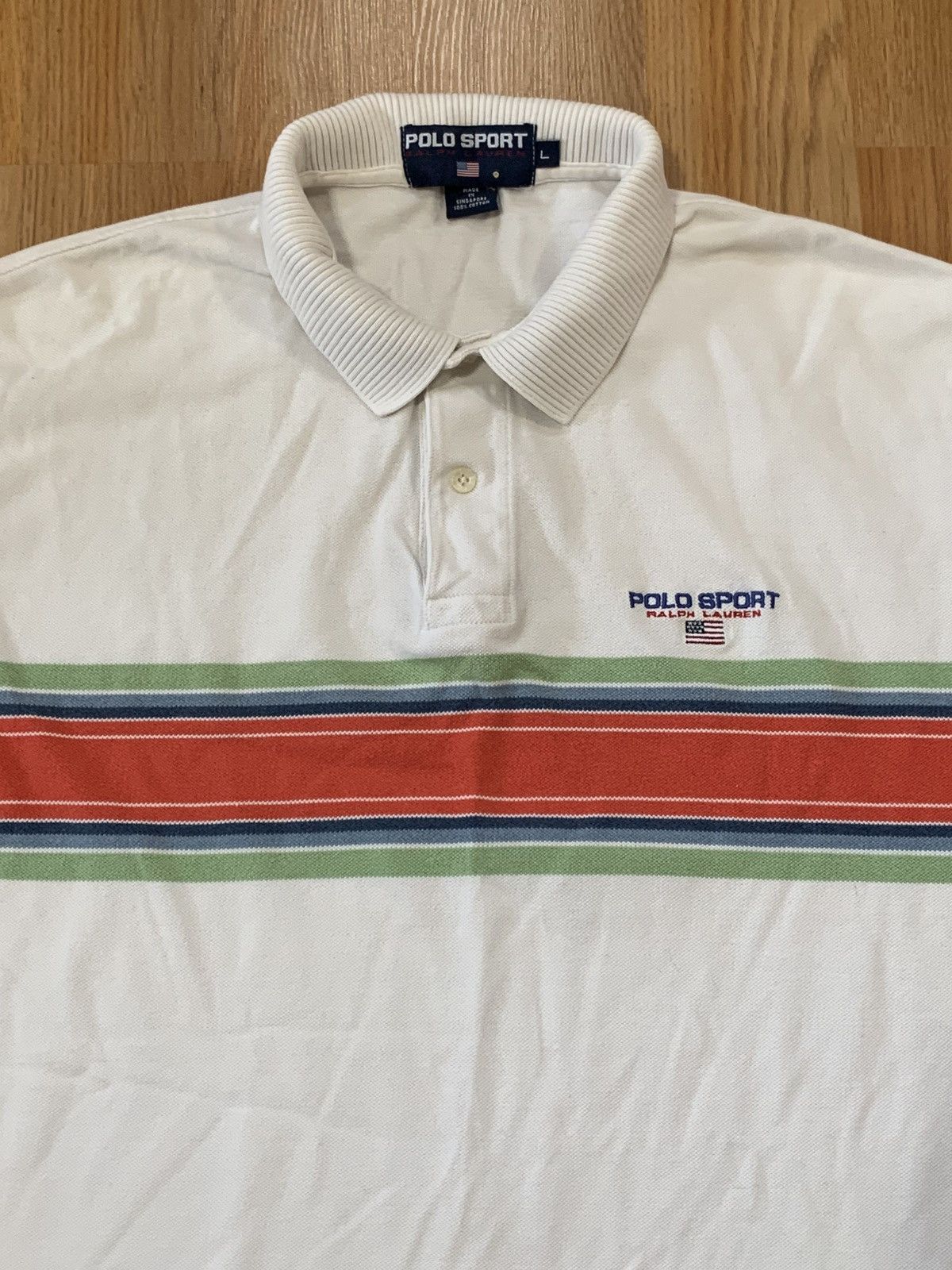 Polo Ralph Lauren SzL- Polo Sport Ralph Lauren Short Sleeve Aztec Stripe Polo Size US L / EU 52-54 / 3 - 5 Thumbnail