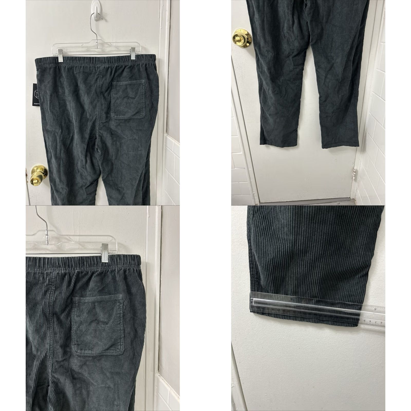 Vintage VINTAGE Original Use Corduroy Pants Mens Large Gray Elastic Waist Drawstring NWT Size US 33 - 8 Thumbnail