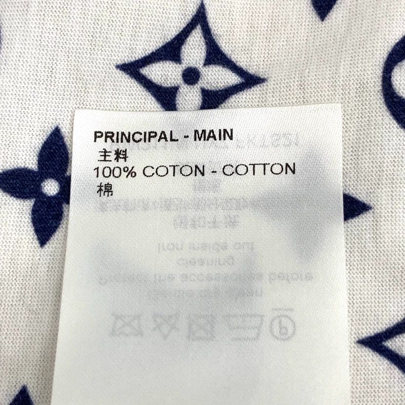 Louis Vuitton Louis Vuitton White logo full-print cotton crewneck short- Size L / US 10 / IT 46 - 7 Thumbnail
