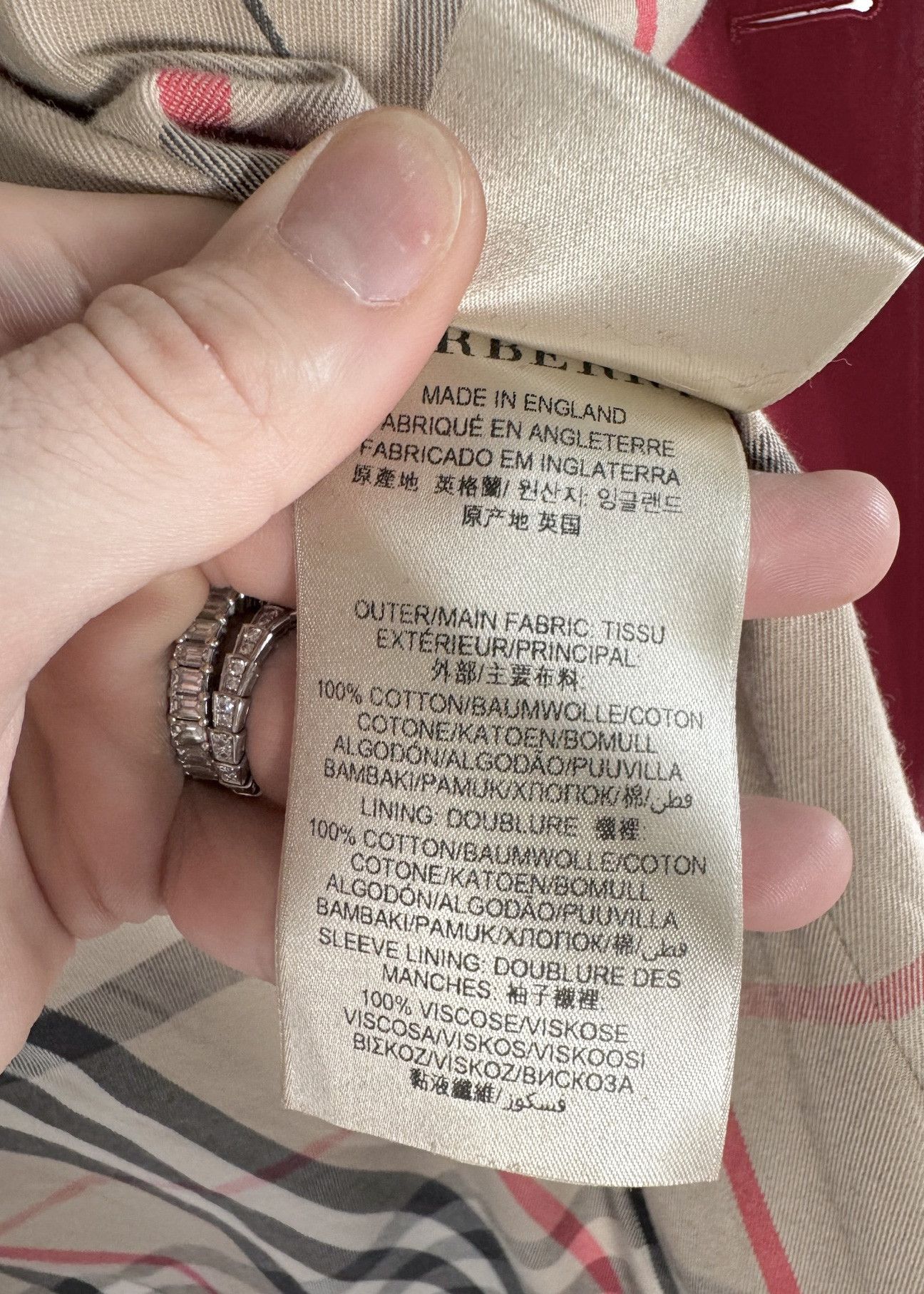 Burberry Burberry The Sandringham Red Double Breasted Trench Coat Size S / US 4 / IT 40 - 15 Thumbnail