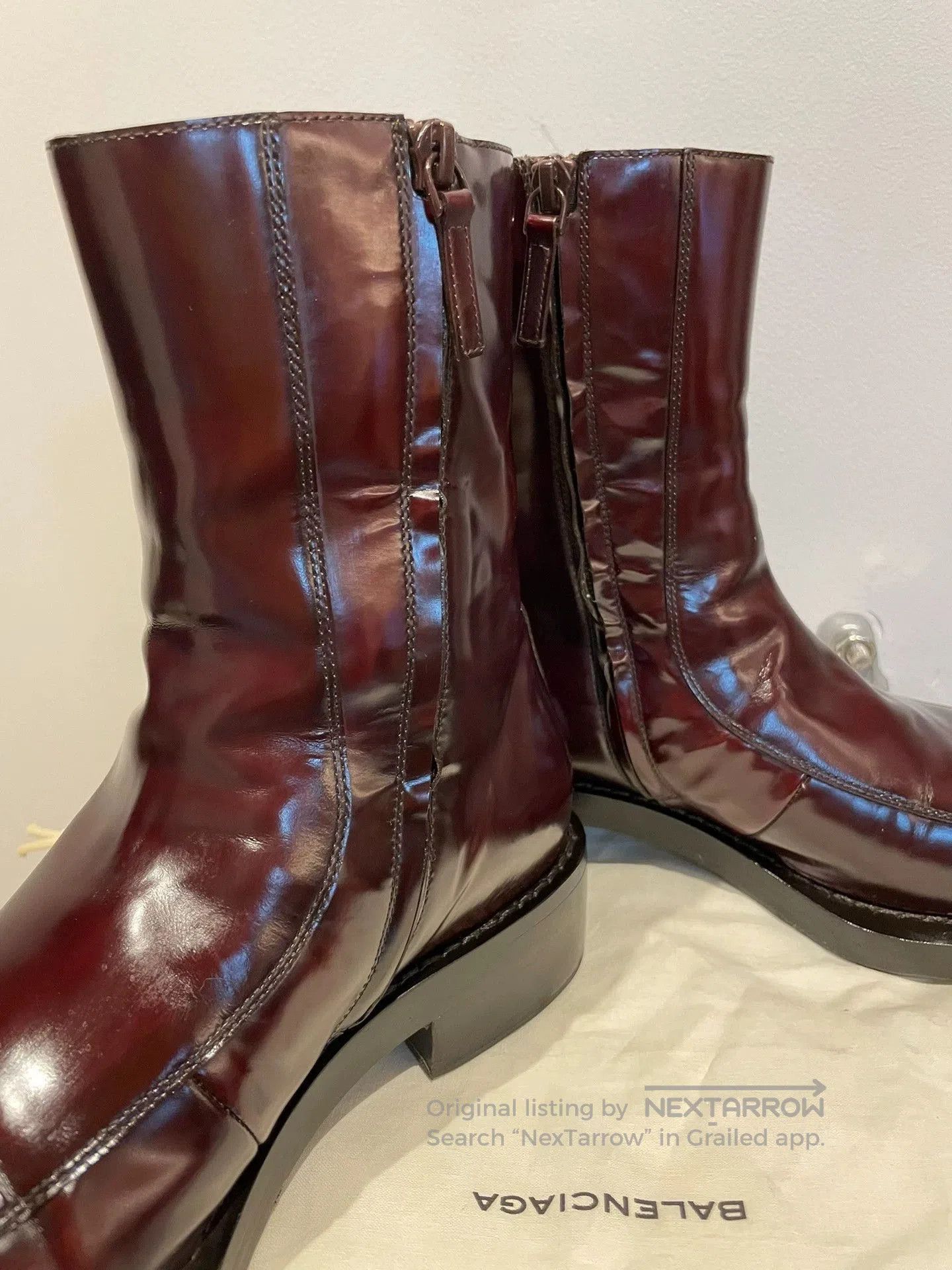 Balenciaga Brown Square Toe Ankle Boots Size 7. Size US 7 / EU 40 - 5 Thumbnail