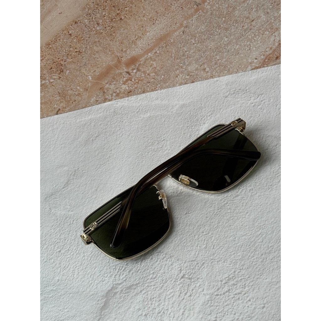 Gucci NEW Gucci GG1289S Gold Metal Aviator Sunglasses $505 Size ONE SIZE - 9 Thumbnail