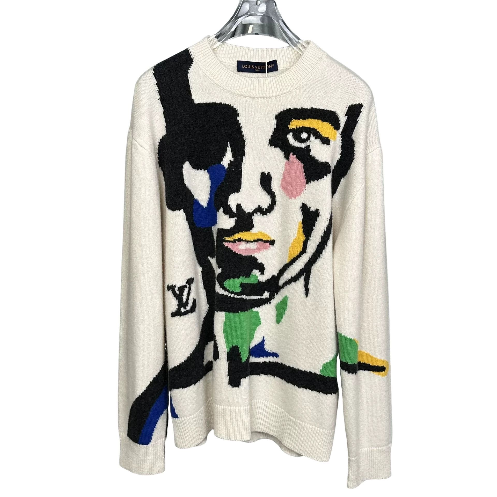 Louis Vuitton Louis Vuitton Face Graphic Knit Sweater Size M Size US M / EU 48-50 / 2 - 1 Thumbnail