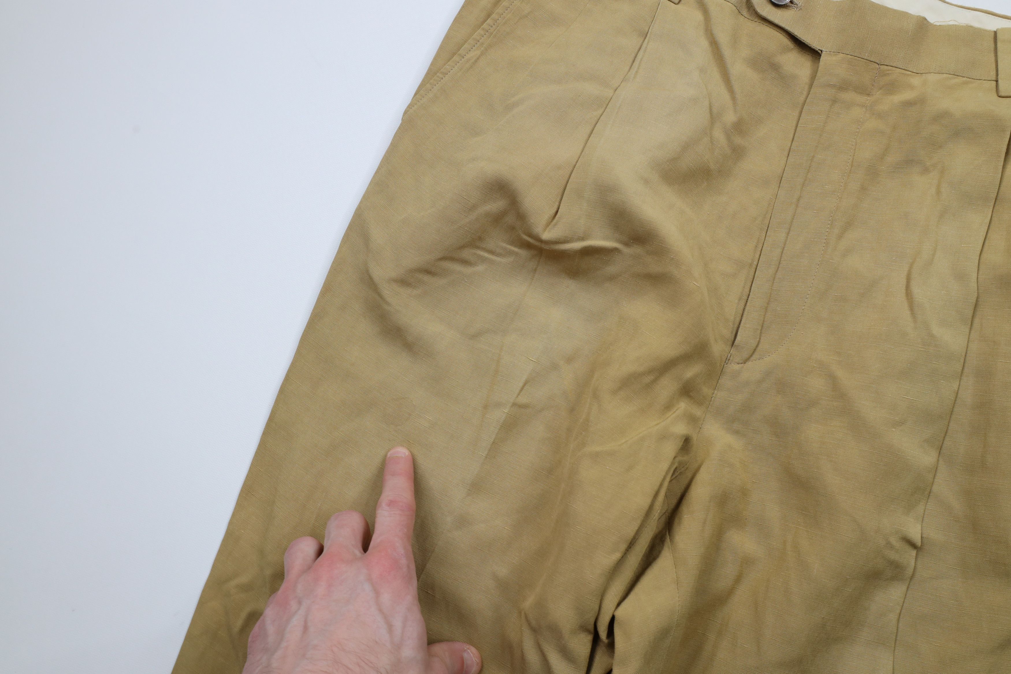 Vintage Vintage 90s Streetwear Silk Linen Wide Leg Chino Pants Size US 34 / EU 50 - 6 Thumbnail